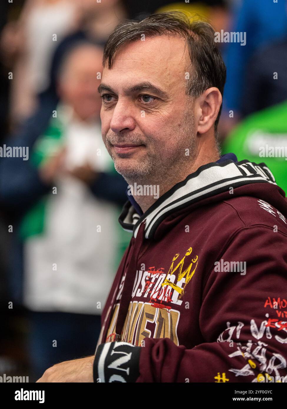 Bob Hanning, frisch auf Goeppingen vs. 1. VfL Potsdam, Handball, 1. Bundesliga Herren, Spielzeit 2024/2025, 01.11.2024, Foto: EIBNER/Michael Schmidt Stockfoto