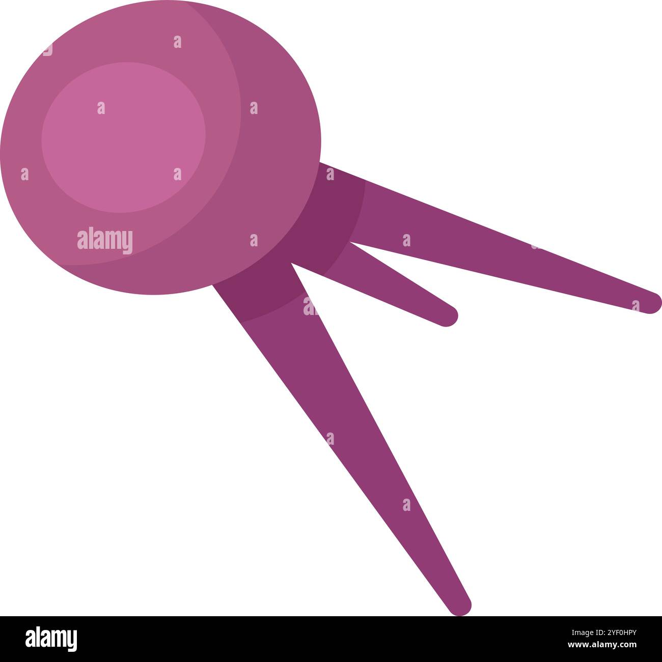 Vektor-Satellitenelement im Cartoon-Stil. Erforschung des Universumssymbols. Wunder des Kosmos, Astronomie-Wissenschaft. Die Abbildung ist geeignet Stock Vektor
