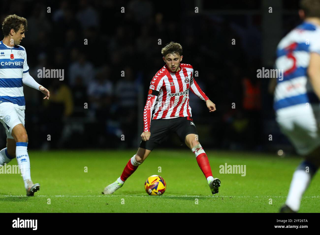 November 2024; Loftus Road Stadium, Shepherds Bush, West London, England; EFL Championship Football, Queens Park Rangers gegen Sunderland; Dan Neil aus Sunderland Stockfoto