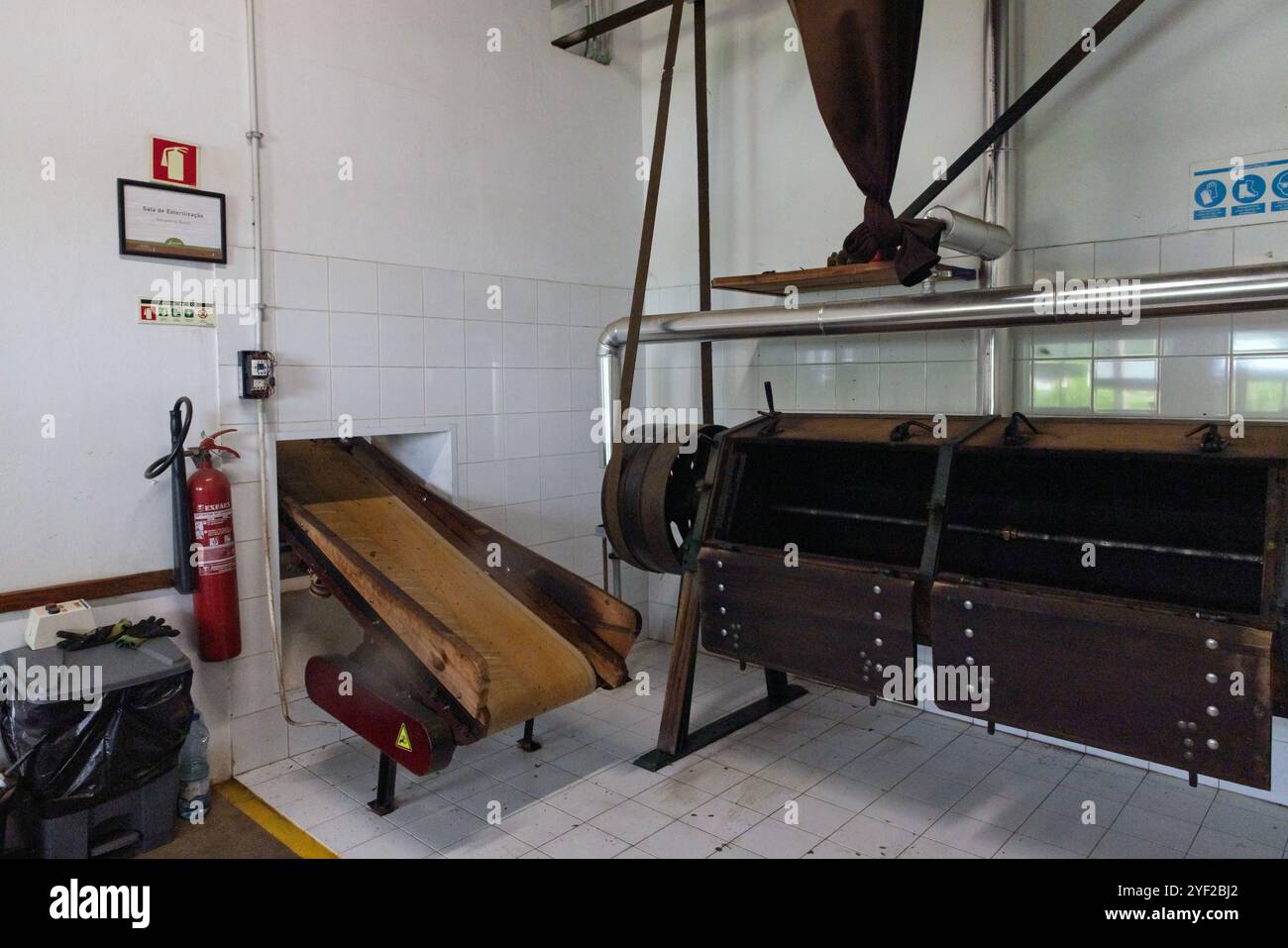 Gorreana ist ein Teeunternehmen mit Hauptsitz auf der Insel São Miguel auf den Azoren. Seit 1883 ist sie die älteste Teeplantage Europas. Stockfoto