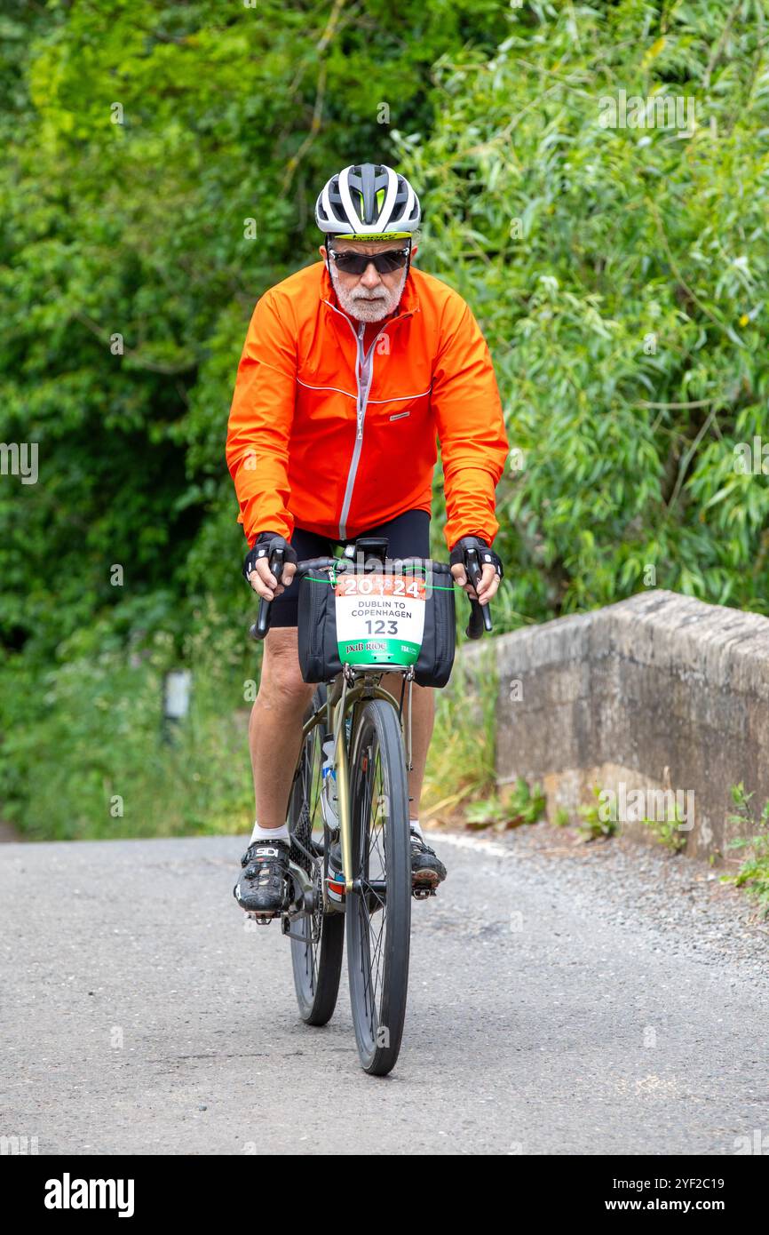 TDA Radfahren von Dublin nach Kopenhagen Pub Fahrt 2024 Stockfoto