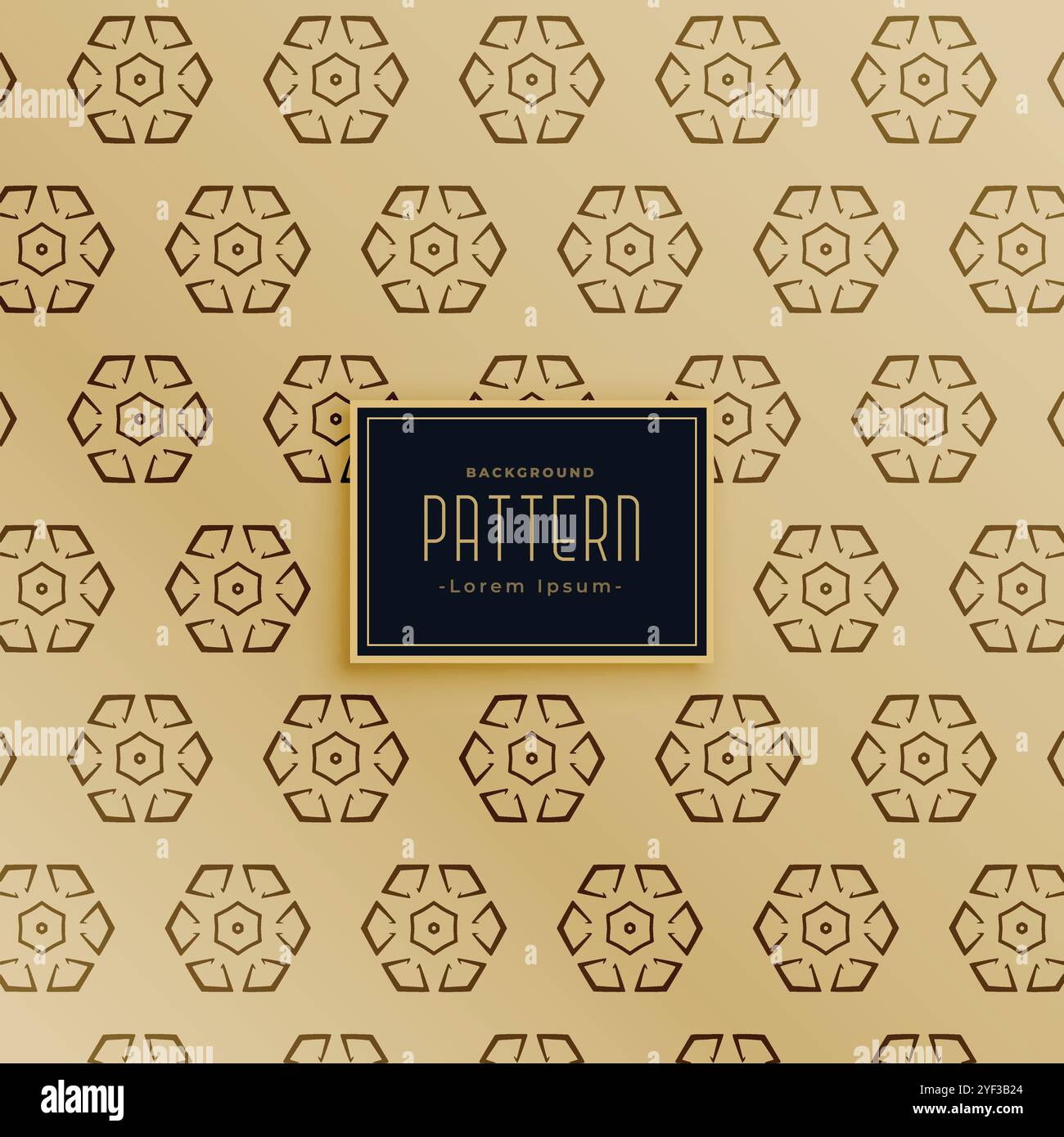 Dekorative sechseckige Form geometrische Muster Hintergrund Stock Vektor