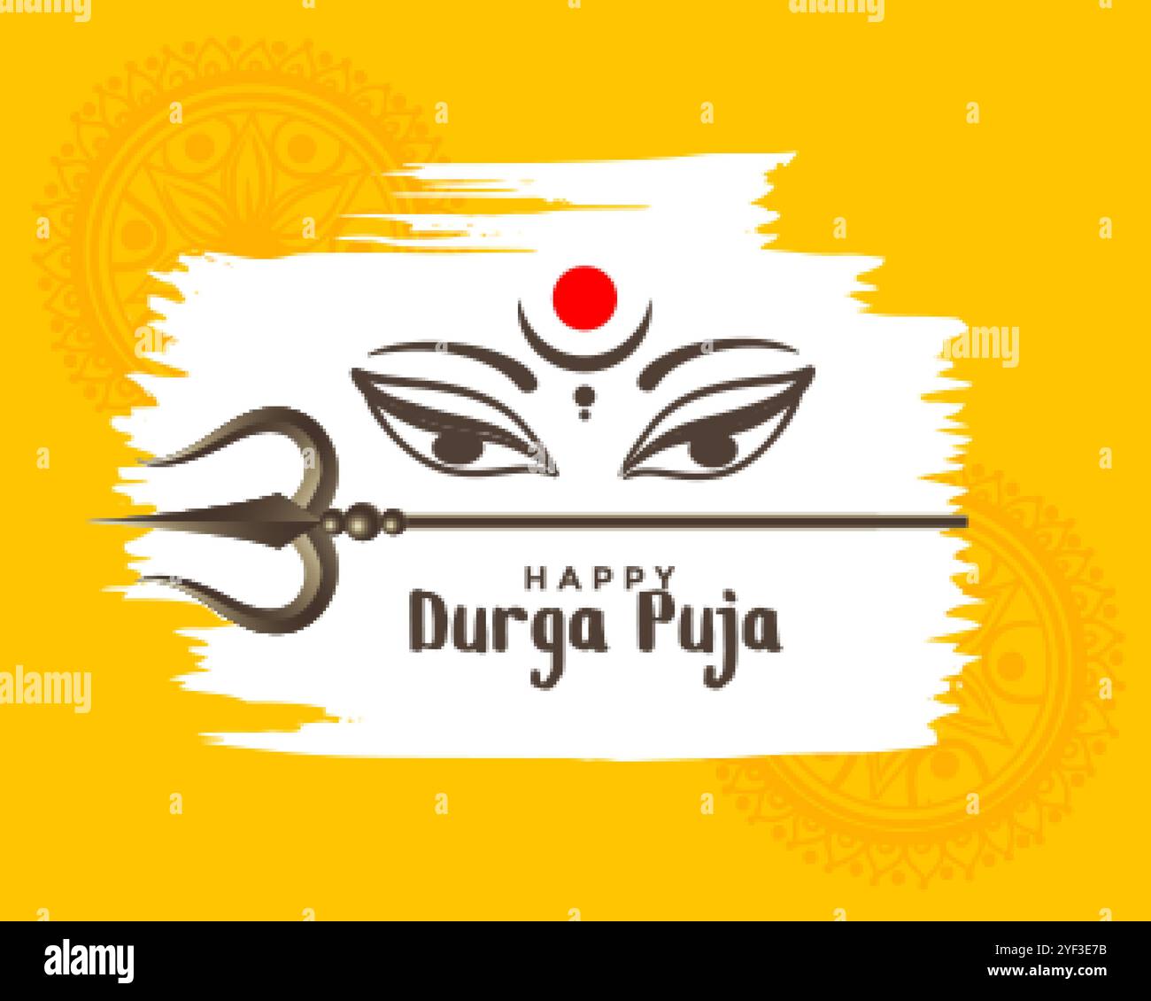 Happy durga pooja Festival wünscht Karte Design Stock Vektor