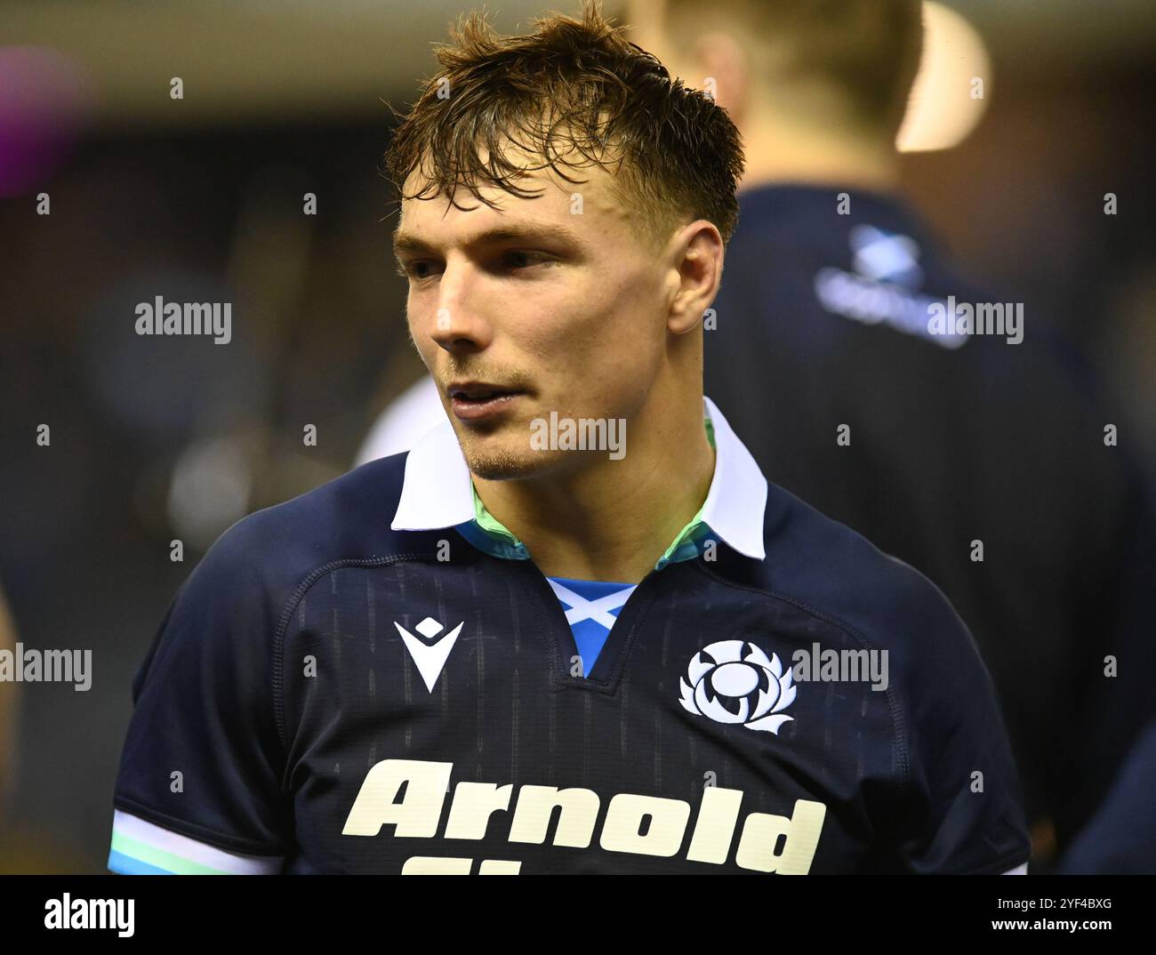 Scottish Gas Murrayfield. Edinburgh Schottland Großbritannien 2. November 24 HERBSTTESTS 2024/25 Schottland vs Fidschi. Rugby Match Jamie Dobie aus Schottland Credit: eric mccowat/Alamy Live News Stockfoto