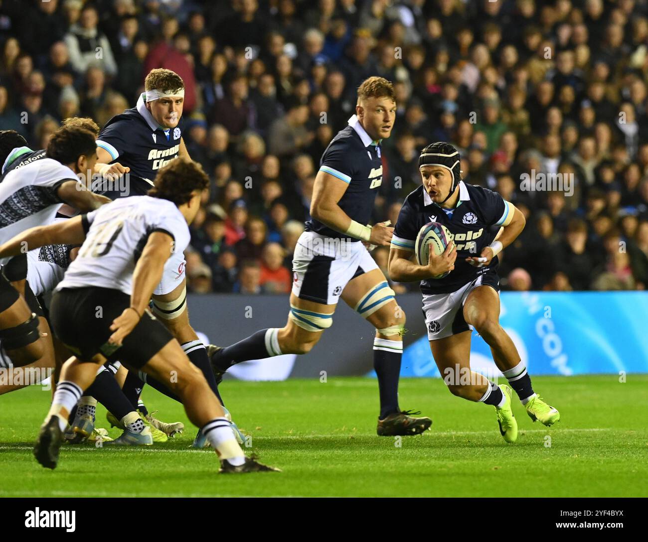 Scottish Gas Murrayfield. Edinburgh Schottland Großbritannien 2. November 24 HERBSTTESTS 2024/25 Schottland vs Fidschi. Rugby Match Scotland 4 Trial Held Darcy Graham Credit: eric mccowat/Alamy Live News Stockfoto