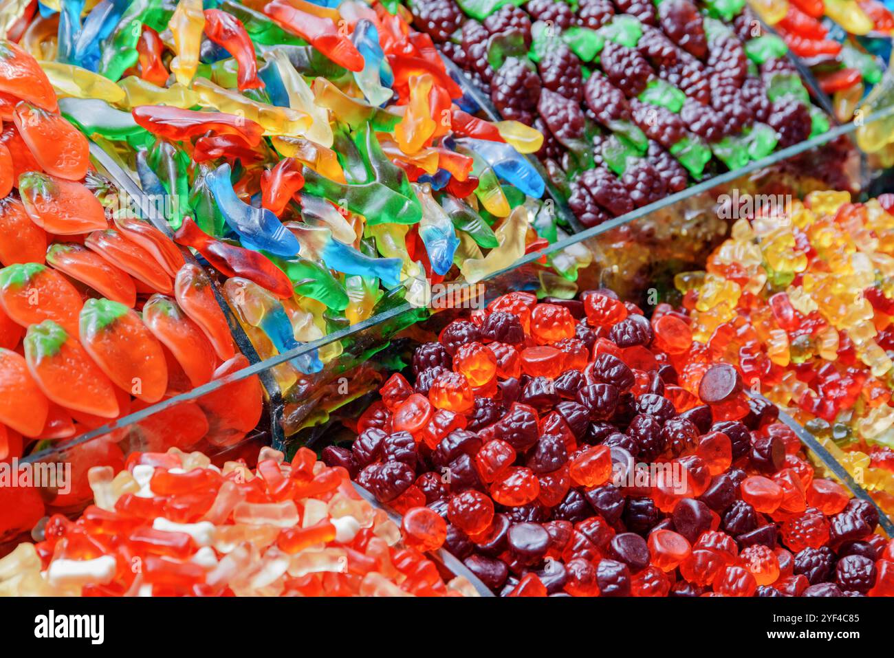 Große Auswahl an Gelee-Süßigkeiten auf dem Großen Basar, Istanbul Stockfoto