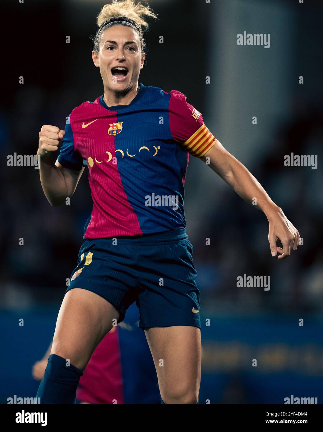 Sant Joan Despi, Spanien, 2. November 2024. Spanische LigaF: FC Barcelona gegen SD Eibar. (11) Alexia Putellas feiert seine Partitur. Quelle: Joan G/Alamy Live News Stockfoto