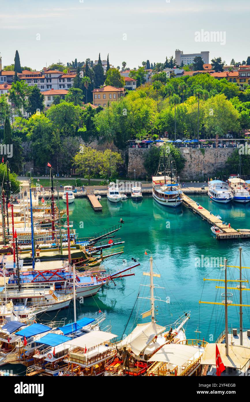 Alte Antalya Marina in Kaleici, Antalya, Türkei Stockfoto