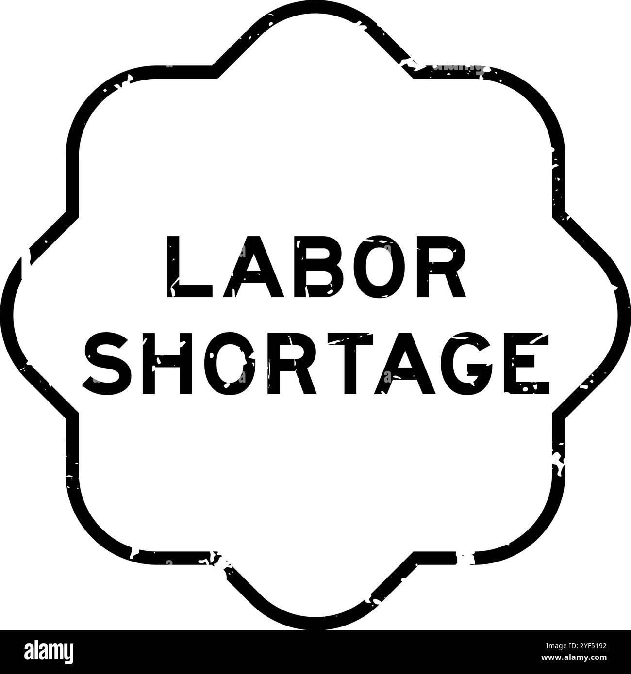 Grunge schwarze Arbeitsknappheit Wort Gummisiegel Stempel auf wthis Hintergrund Stock Vektor