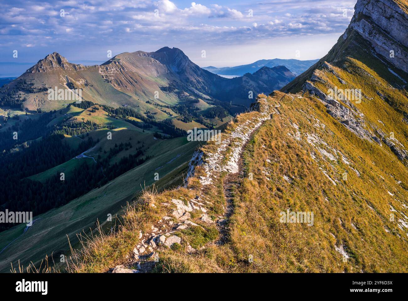 Dent de Lys, Teysachaux und Moléson, Freiburg und Waadtländer Alpen Stockfoto