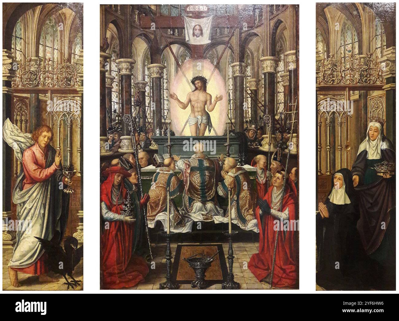 Messe des Heiligen Gregor Israhel van Meckenem zugeschrieben - Stockfoto