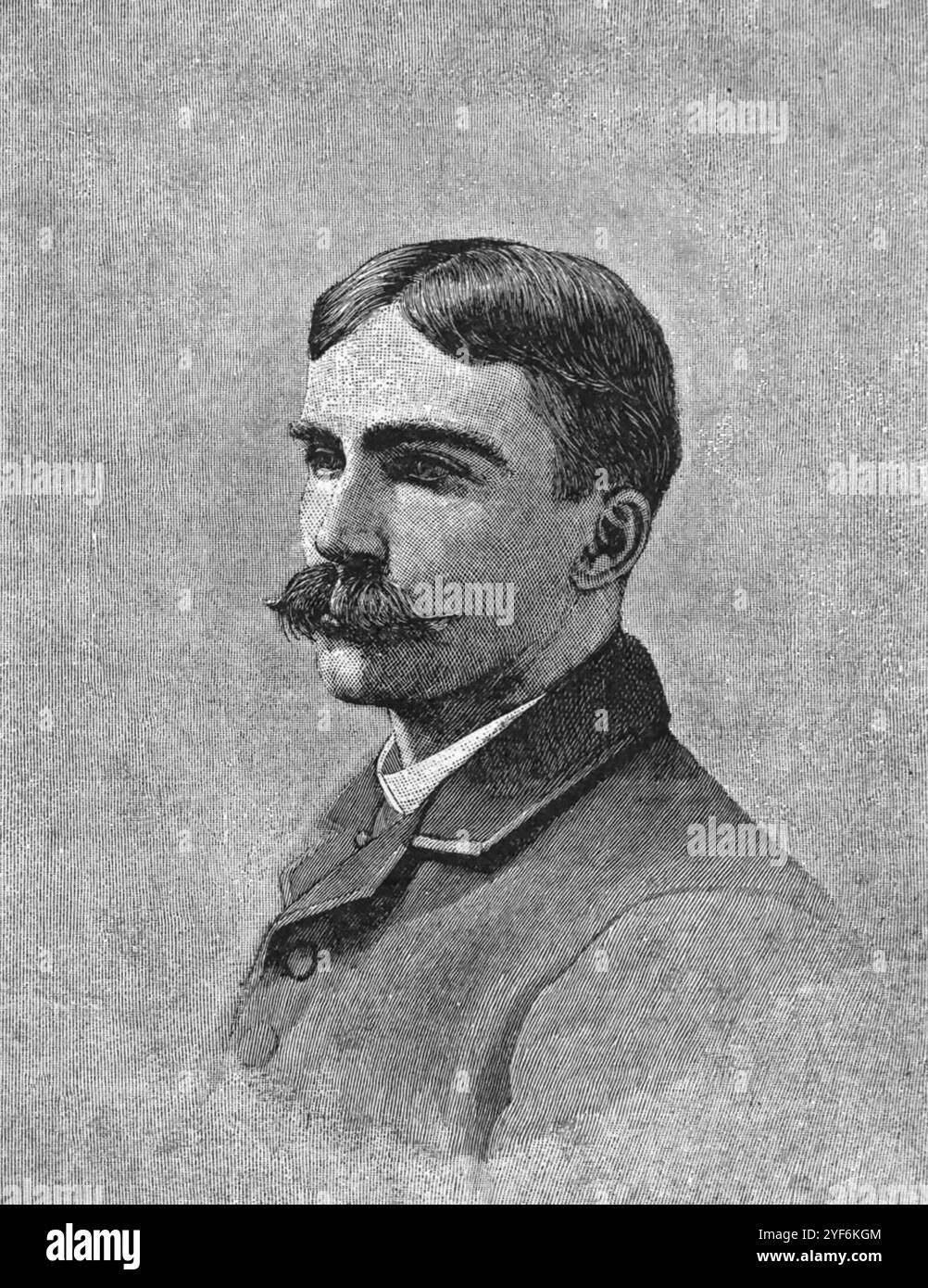 Thomas Stevens (1854–1935) ist der erste Mensch, der den Globus mit dem Fahrrad umrundet. Stockfoto