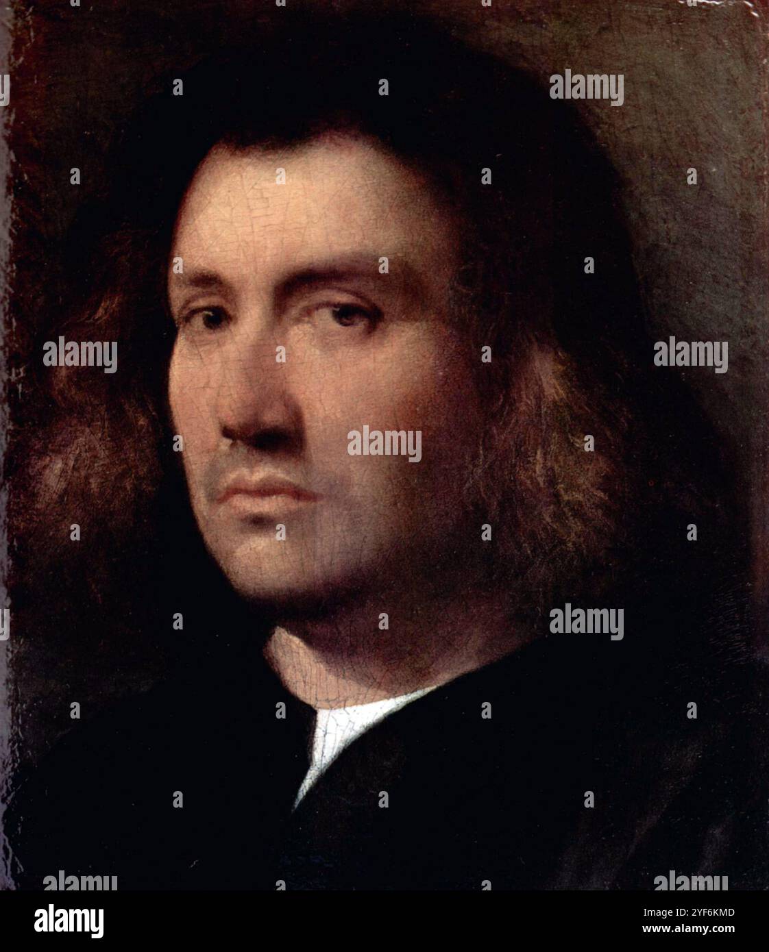 Das San Diego Porträt eines Mannes, Gemälde von Giorgione Stockfoto Das San Diego Porträt eines Mannes, Gemälde von Giorgione Stockfoto