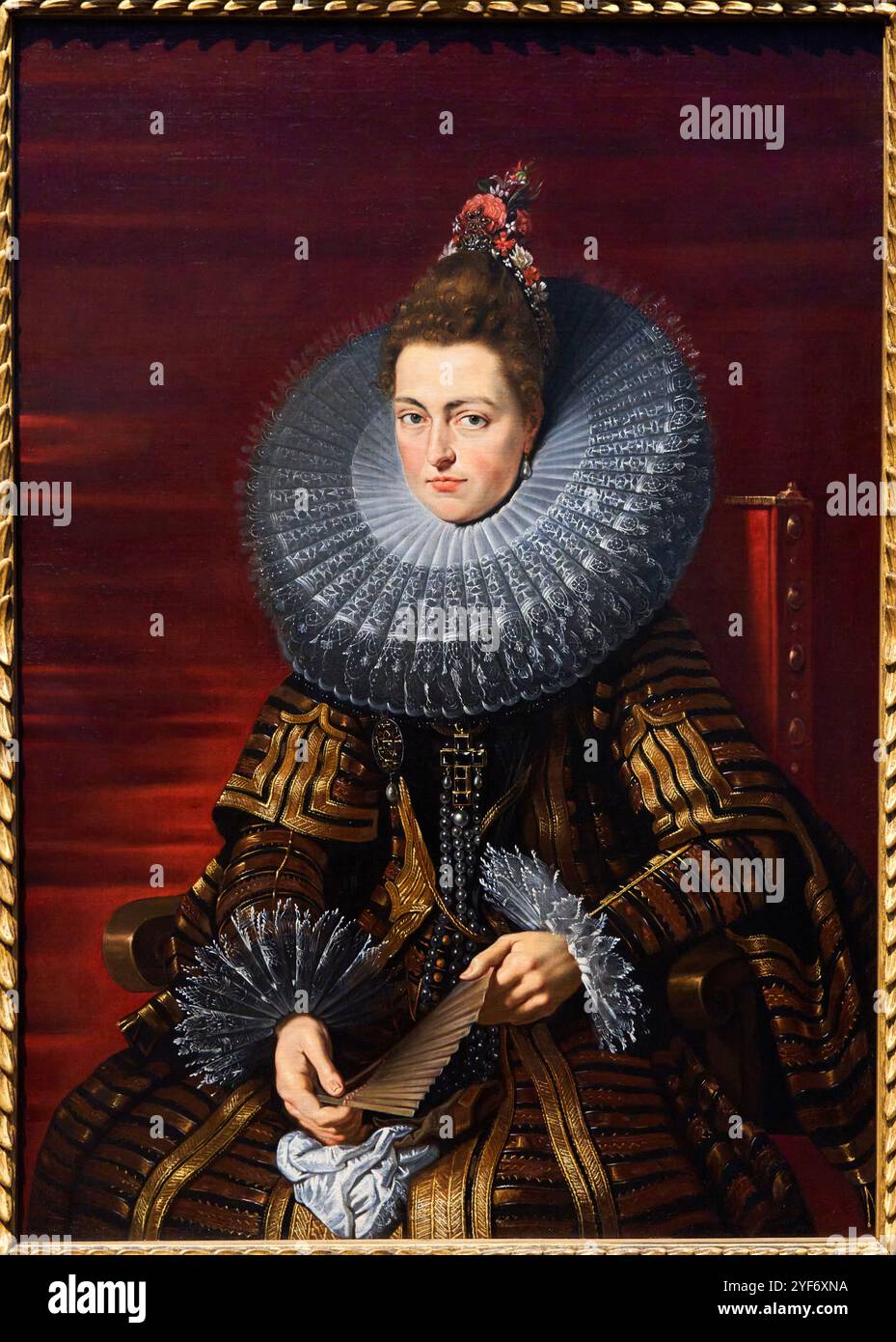 Porträt der Infantin Isabella, um 1615, Studio von Peter Paul Rubens, National Gallery, London, Großbritannien. Stockfoto