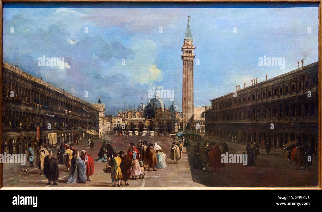 Venedig: Piazza San Marco, ca. 1760, Francesco Guardi (1712-1793), National Gallery, London, UK. Stockfoto