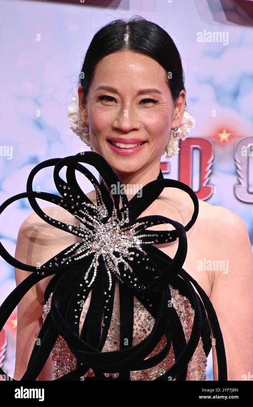 Lucy Liu bei der „Red One – Alarmstufe Weihnachten“ Filmpremiere am 3.11.2024 in Berlin Stockfoto