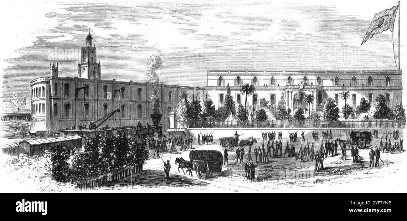 Die Revolution der Argentinischen Republik. — Besetzung des Regierungspalastes durch Truppen in Buenos Aires, 19. Dezember 1874. Stockfoto