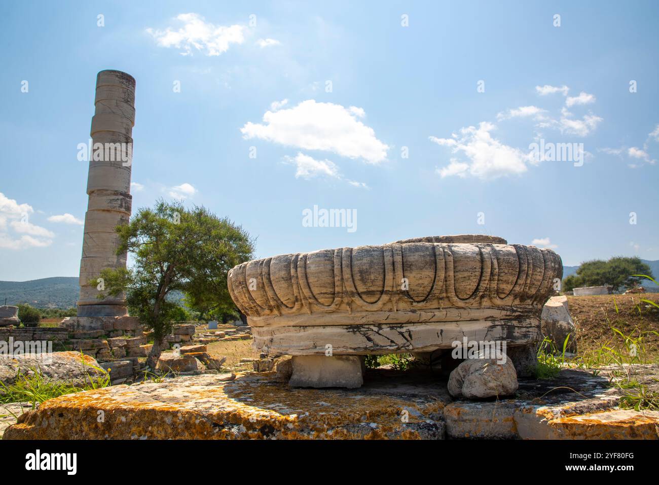 Insel Samos, Griechenland - 18. Juni 2023, Statue der Hera in Samos, Heraion Ancient City - Griechenland Stockfoto