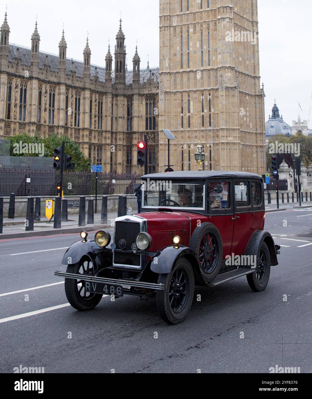 Veteran Morris London Nach Brighton Veteran Car Run Westminster Bridge London Stockfoto