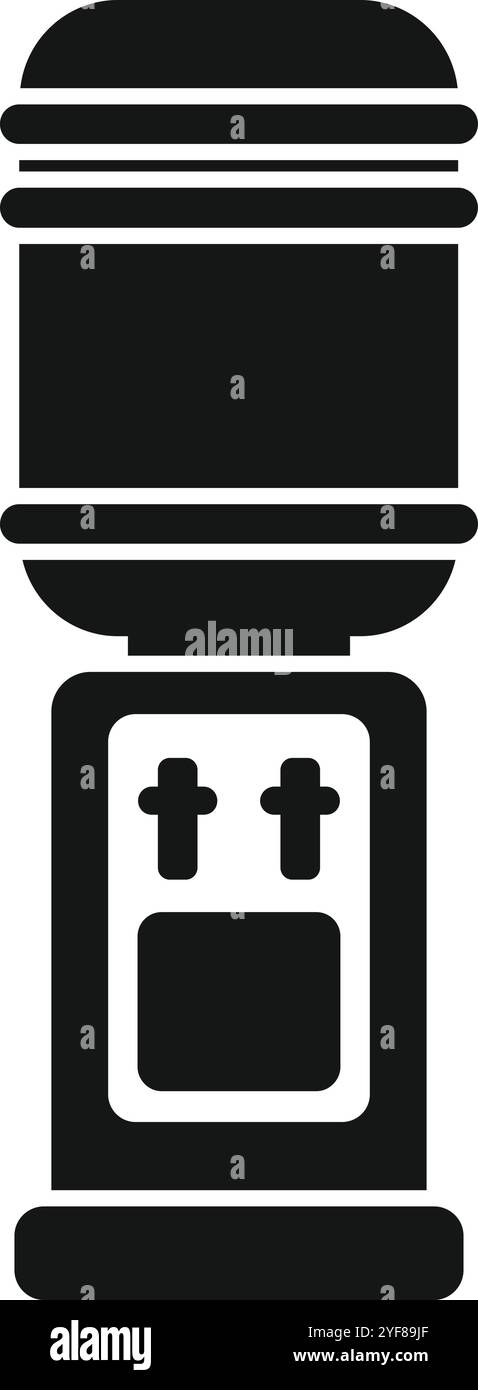 Wasserkühlerspender für erfrischende Flüssigkeitszufuhr im Büro oder am Arbeitsplatz Stock Vektor