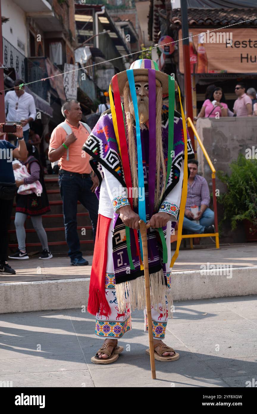 Danza de los viejitos, traditioneller mexikanischer Tanz aus Michoacan Mexiko Stockfoto