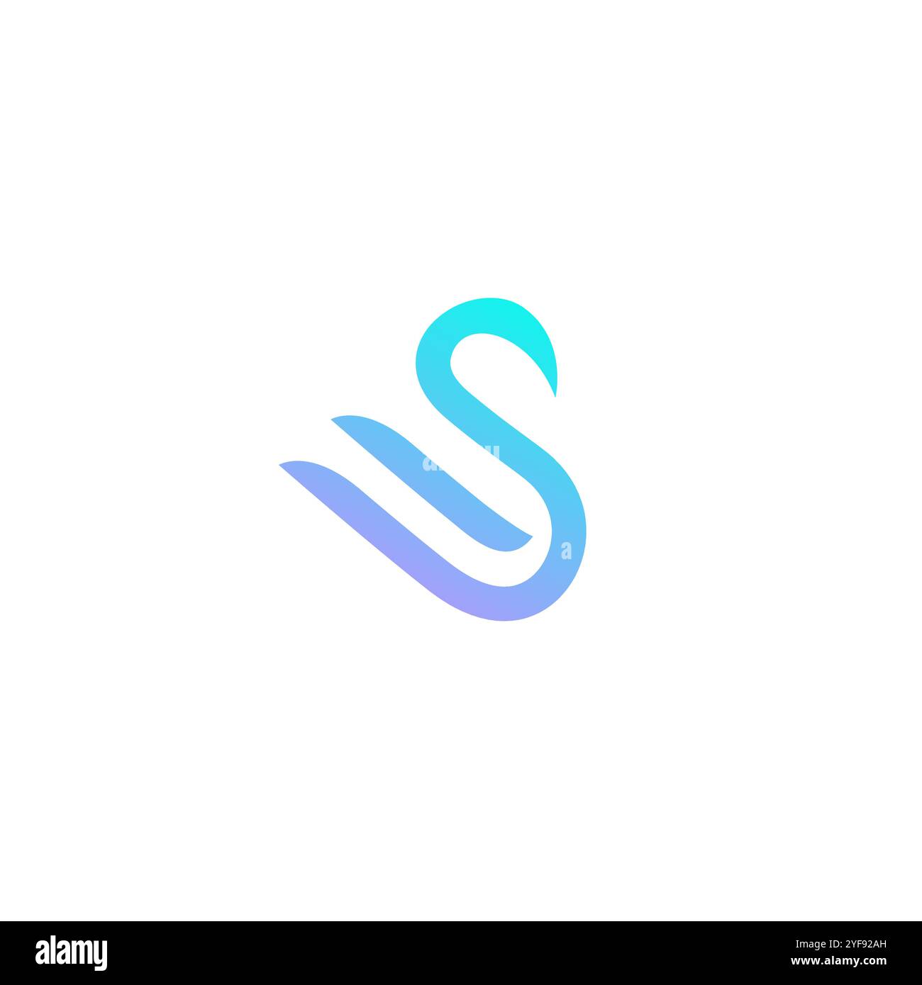 Swan Letter S Logo Design Vektor Stock Vektor