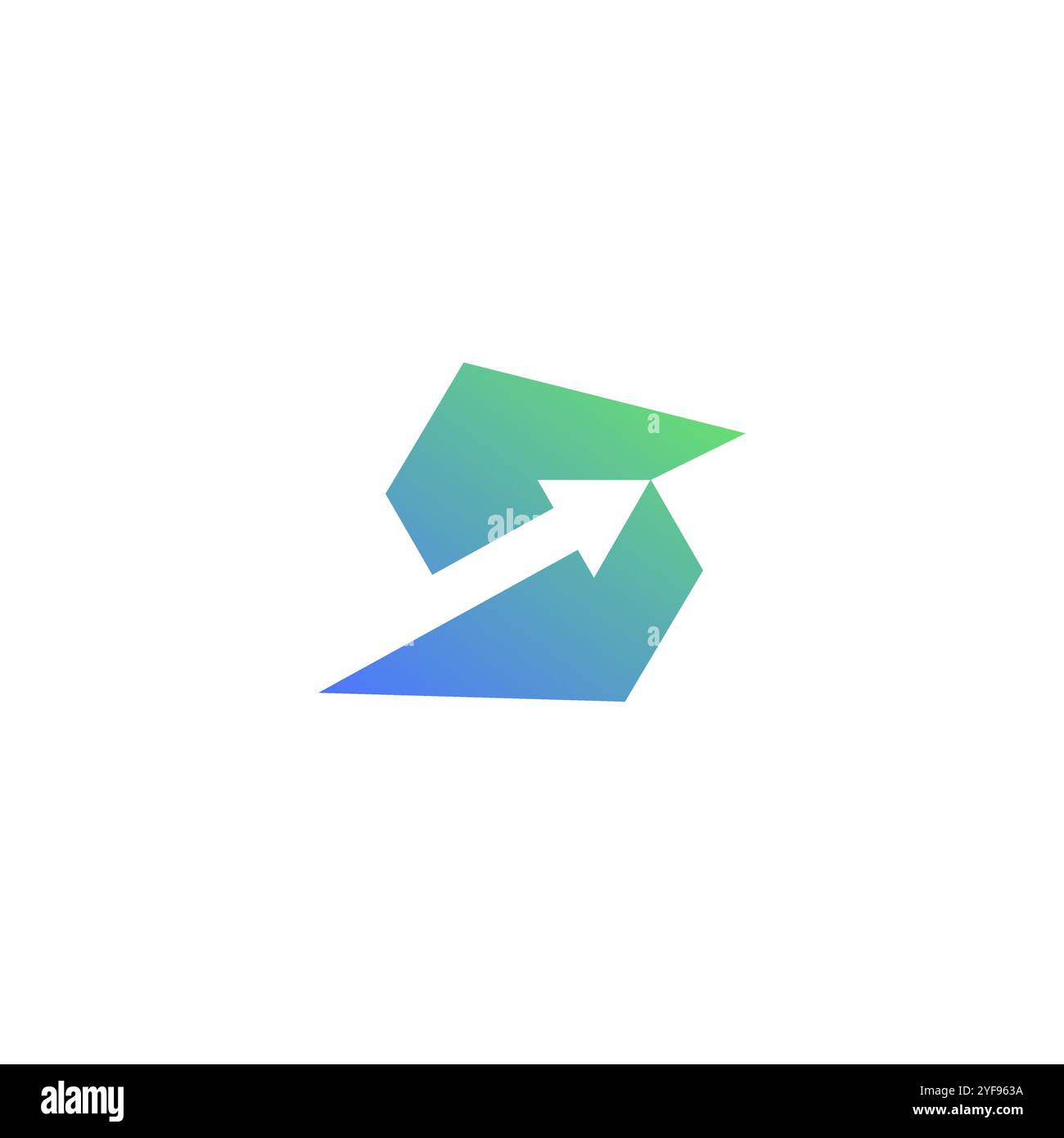 S Pfeil Logo Design Vektor. Symbol „Buchstabe S“ Stock Vektor