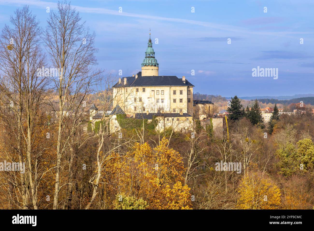 Schloss Frydlant, Isergebirge, Tschechische republik / zámek a hrad Frýdlant, Jizerské hory, Severní Čechy, Česká republika Stockfoto