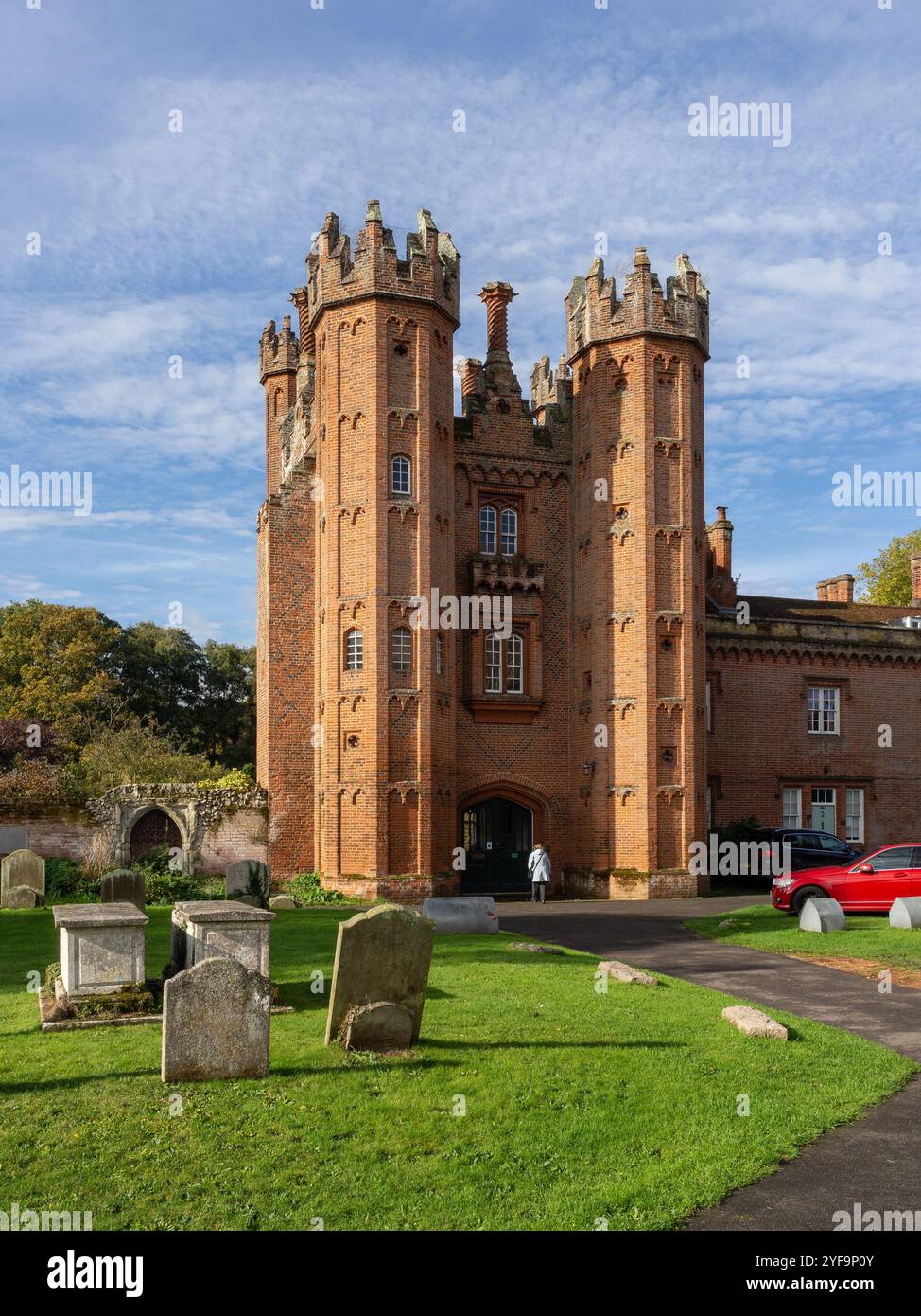 Dekanerturm aus dem Jahr 1495 in der Stadt Hadleigh, Suffolk, Großbritannien Stockfoto