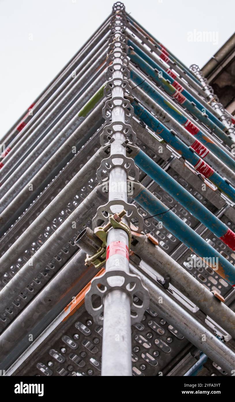 Gerüst auf einer Baustelle Stockfoto