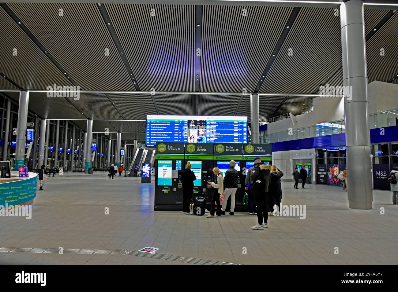 Belfast Grand Central Bus- und Bahnhof. Nordirland. Stockfoto