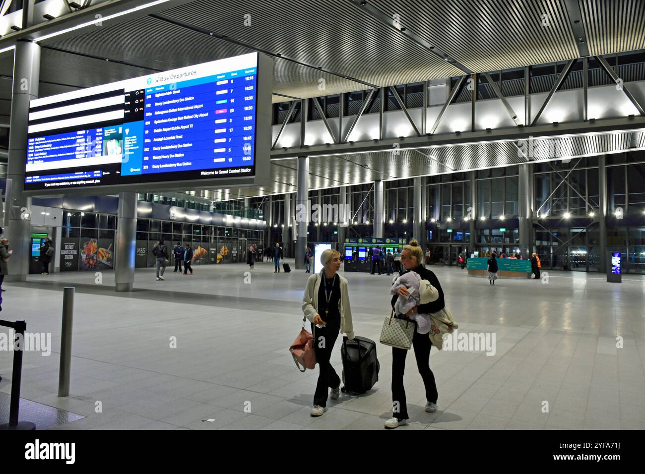 Belfast Grand Central Bus- und Bahnhof. Stockfoto