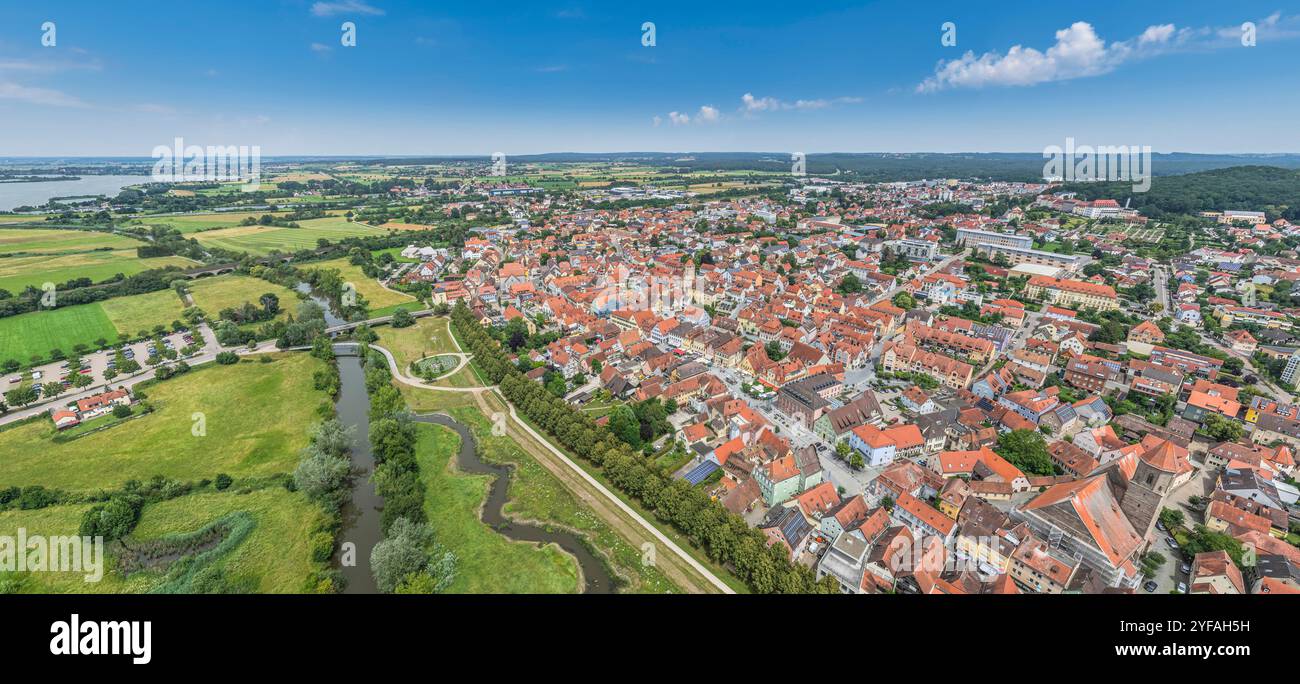 Sommer auf der Altmühl bei Gunzenhausen im fränkischen Seenland Stockfoto