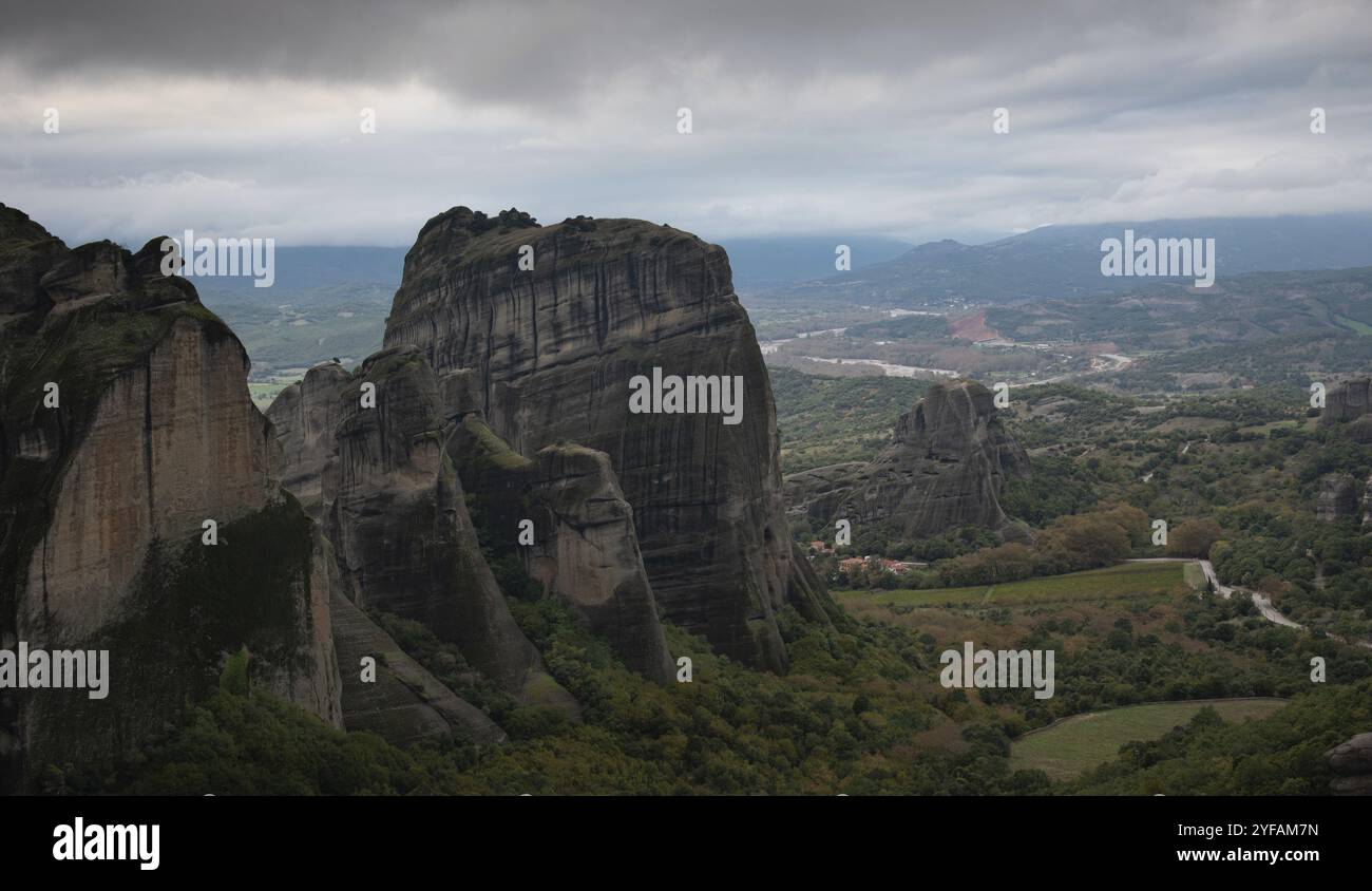 Meteora Felsformation, kalabaka Griechenland. Thessalien-Tal Stockfoto