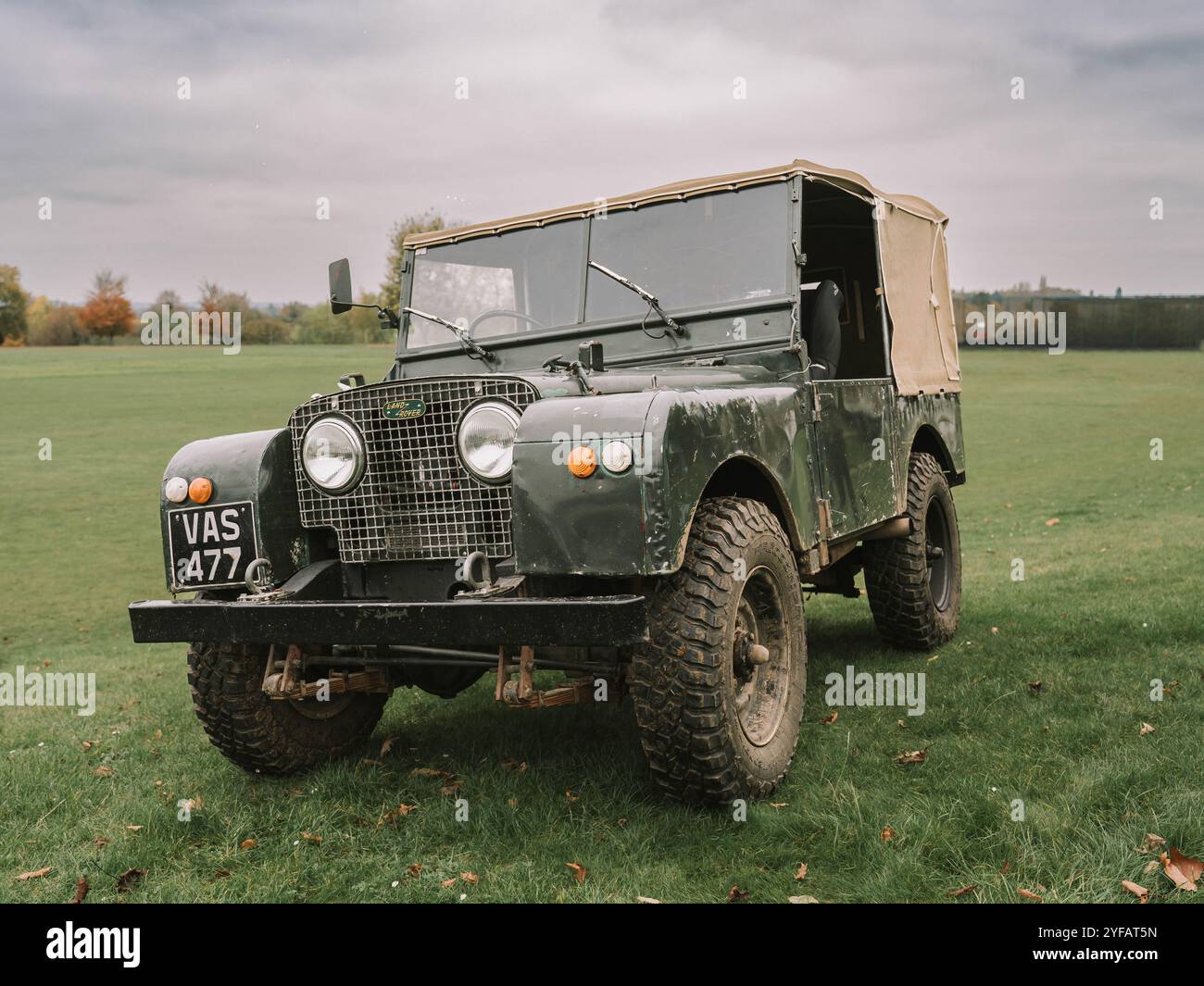 Classic Series 1 Land Rover, VAS477, auf dem Banbury Car & Bike Meet Stockfoto