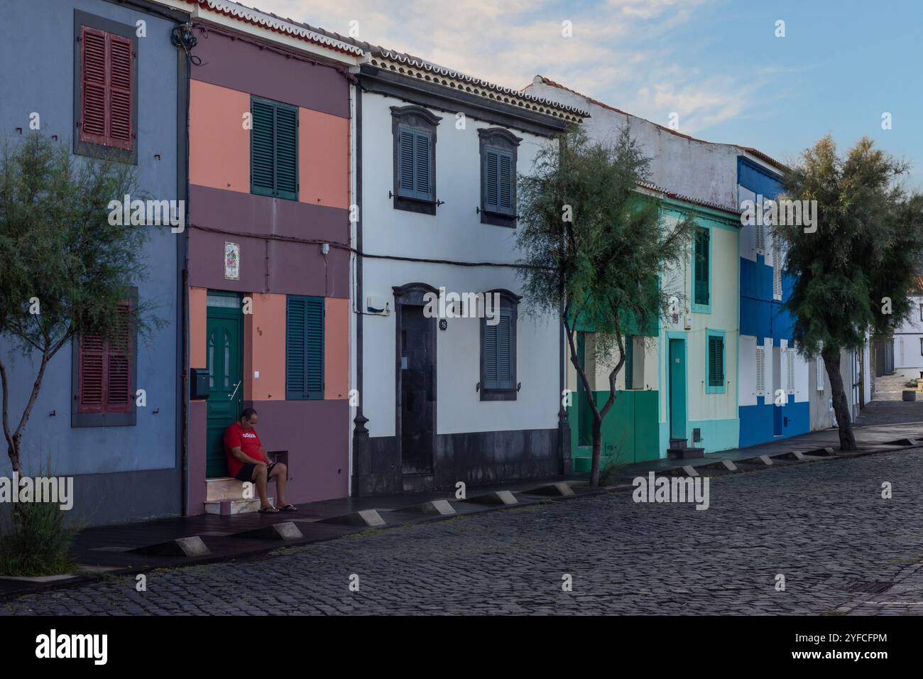 Ribeira Grande ist eine beliebte Küstenstadt an der Nordküste der Insel Sao Miguel auf den Azoren. Stockfoto