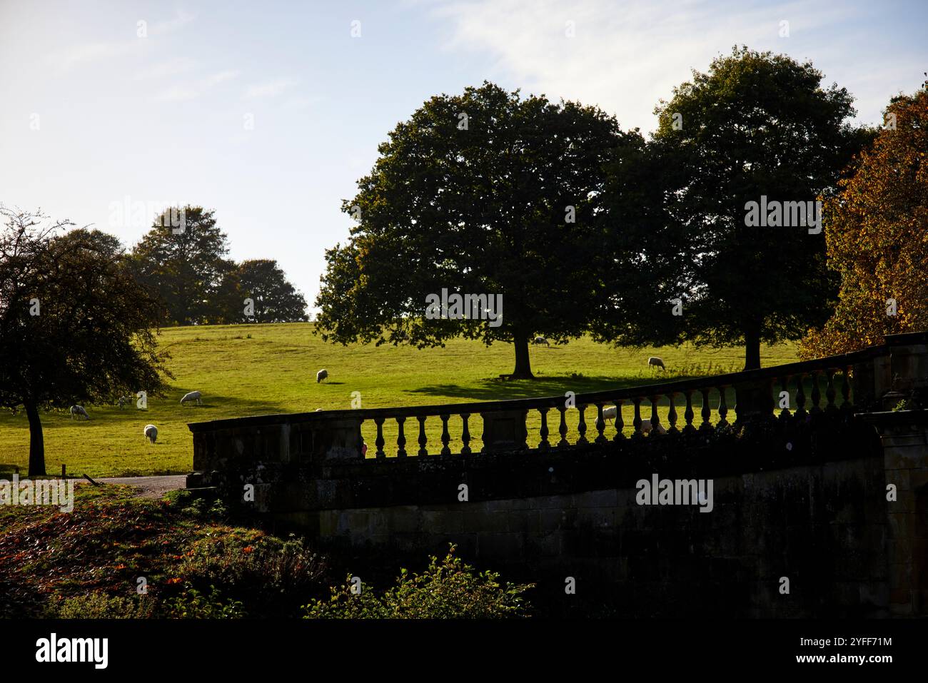 Chatsworth House Land in den Derbyshire Dales, Bakewell, Derbyshire Stockfoto