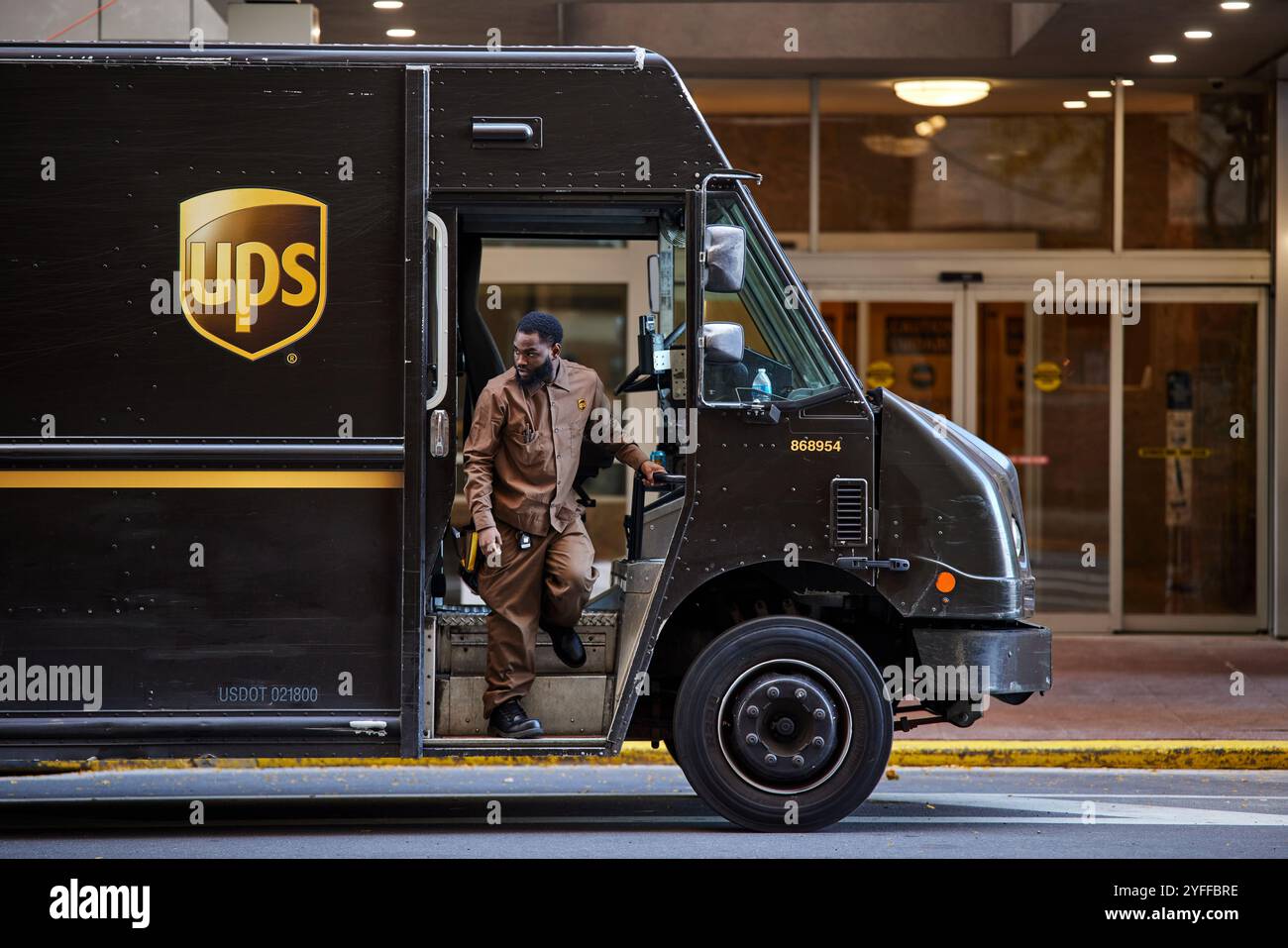 Philadelphia UPS-Liefertreiber Stockfoto