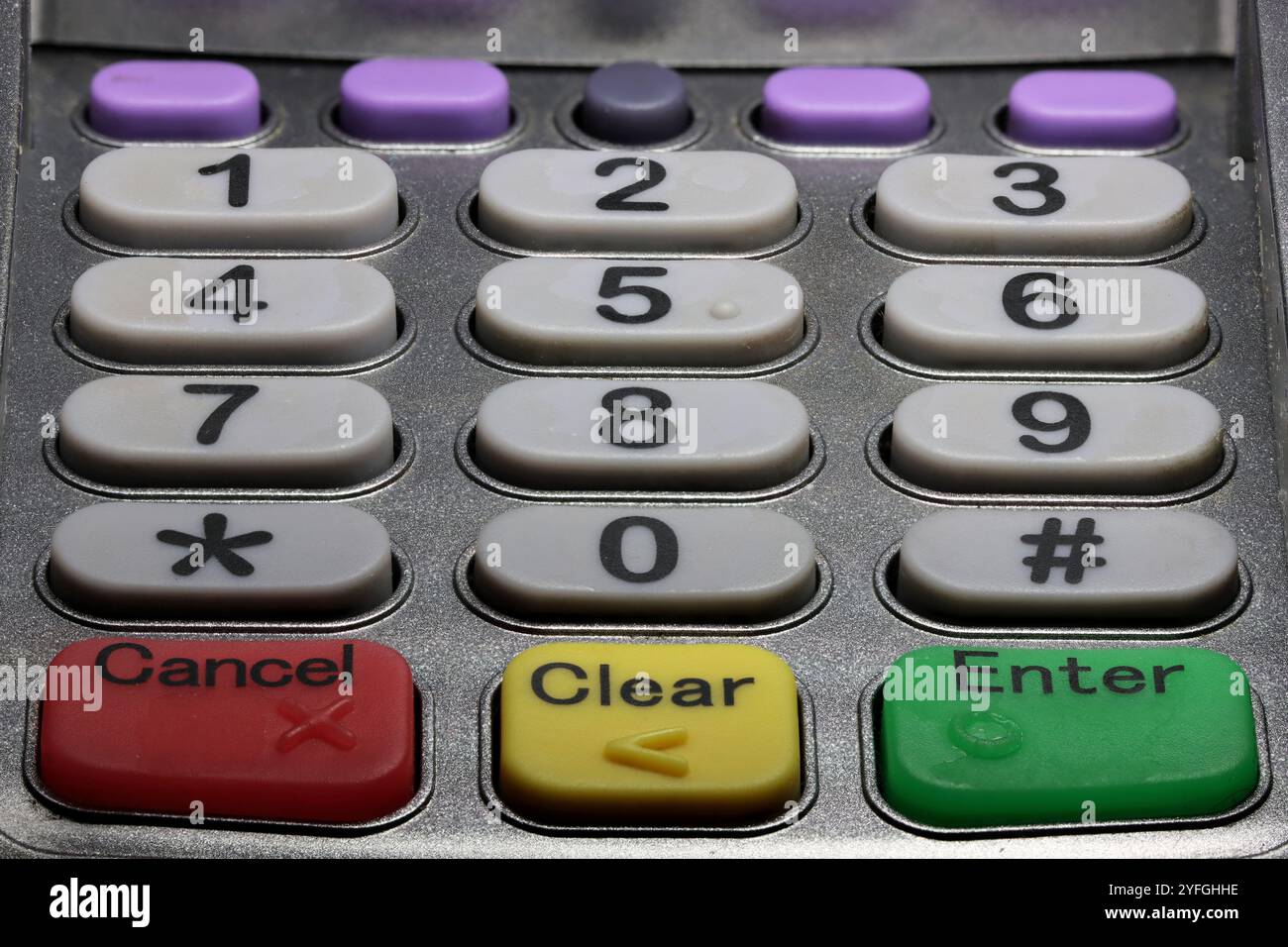 PIN-Pad eines Zahlungsterminals Stockfoto