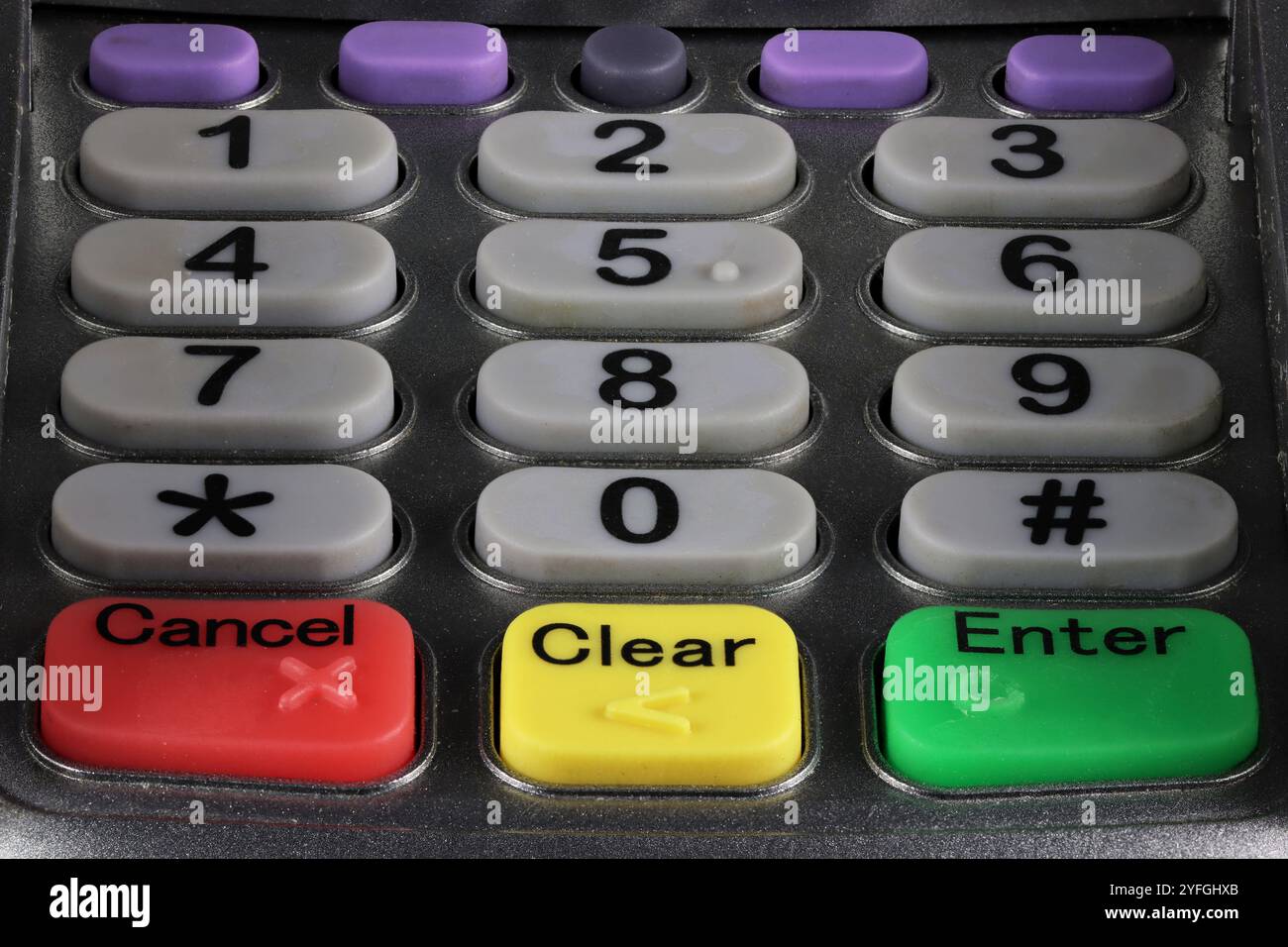 PIN-Pad eines Zahlungsterminals Stockfoto