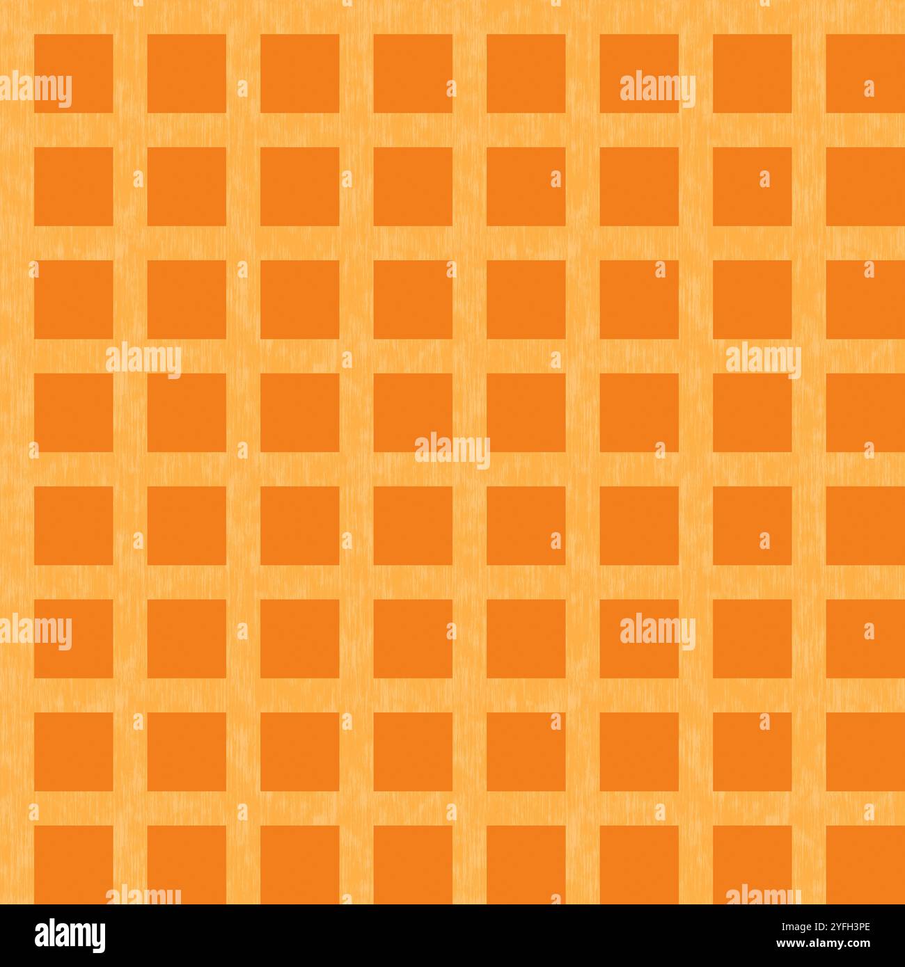 Nahtloses Retro-Präppy-Gingham-Muster. Trendiges, pfiffiges orangefarbenes Muster. Stockfoto