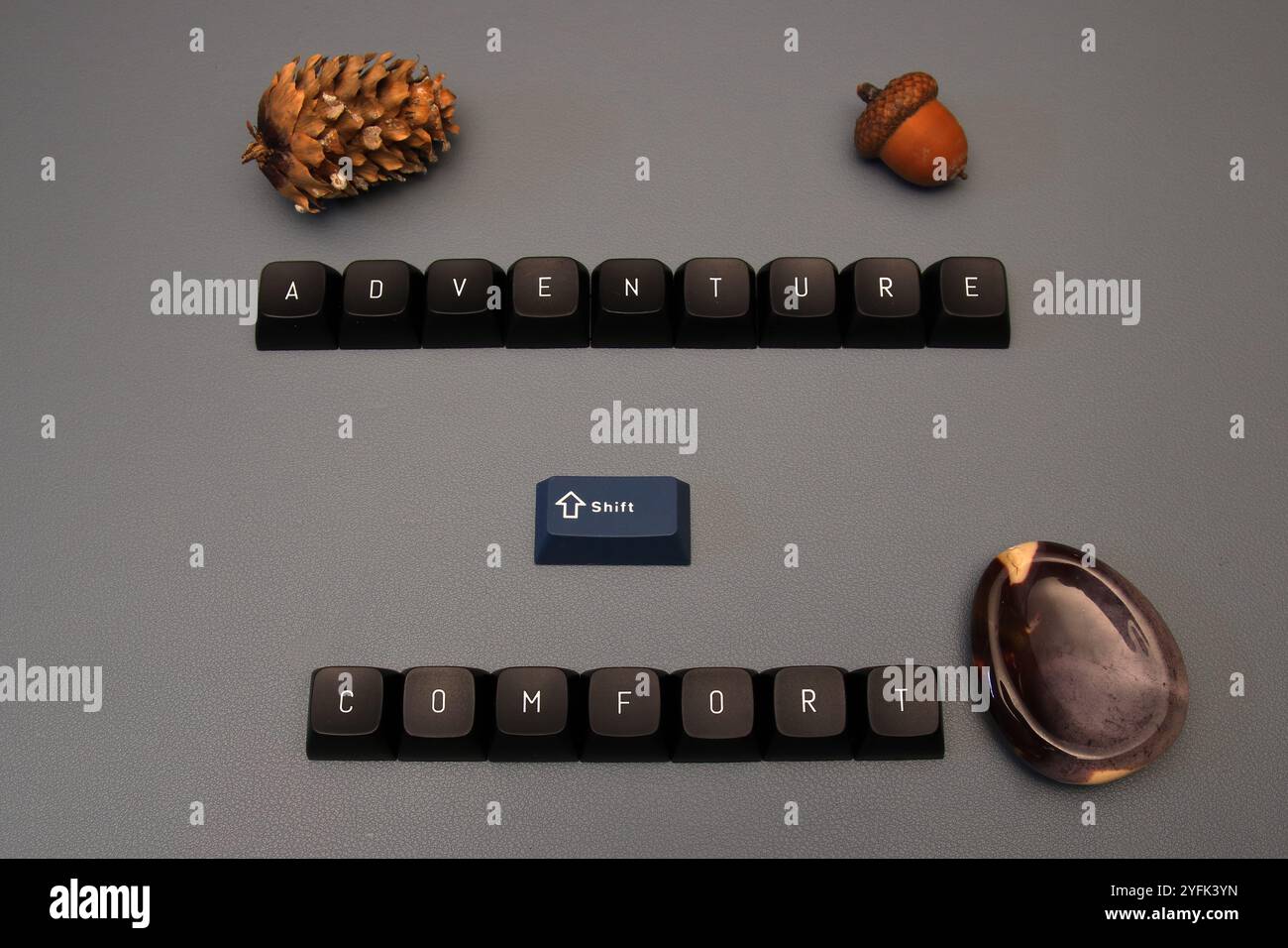 Verlasse Deine Komfortzone Für Abenteuer Stockfoto