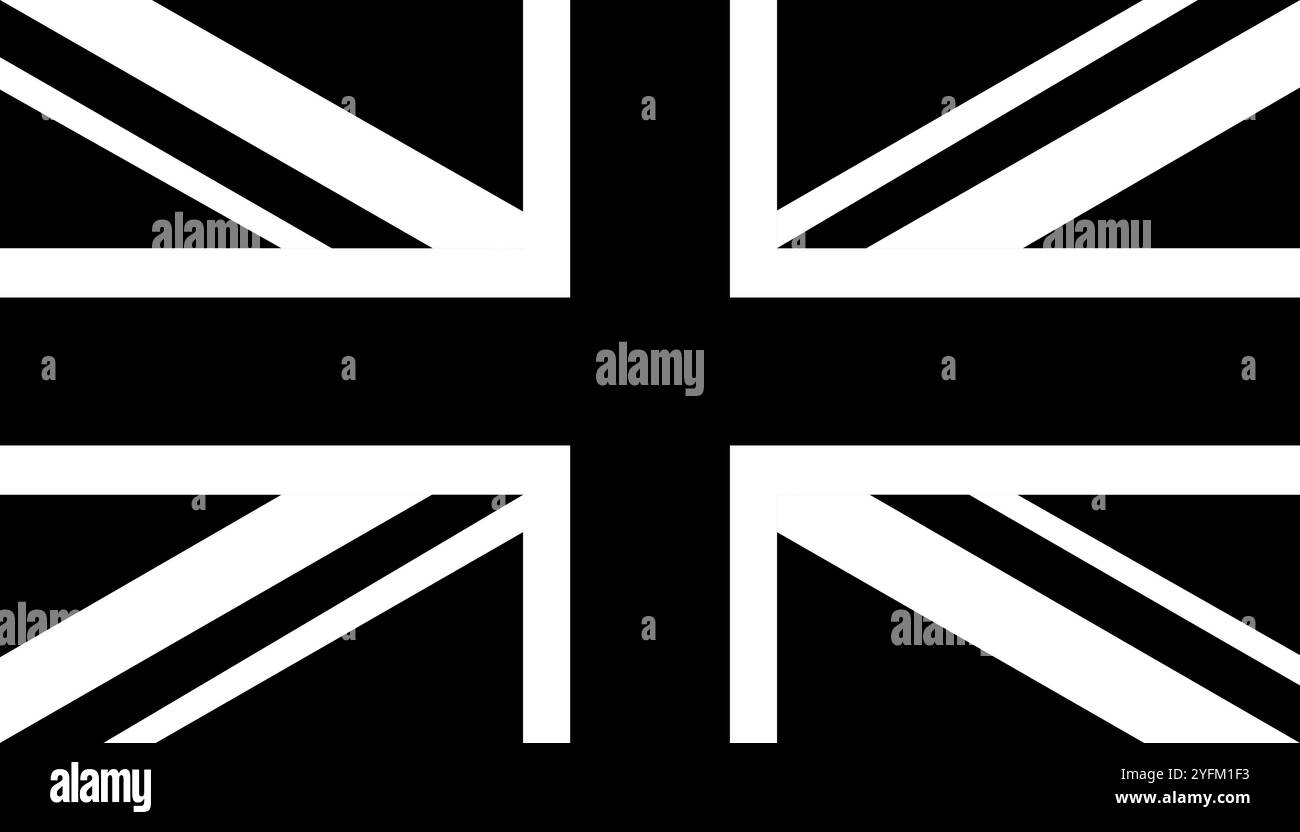 Die Nationalflagge des Vereinigten Königreichs. Abbildung des britischen Nationalsymbols. Vereinigtes Königreich Symbol. Stock Vektor