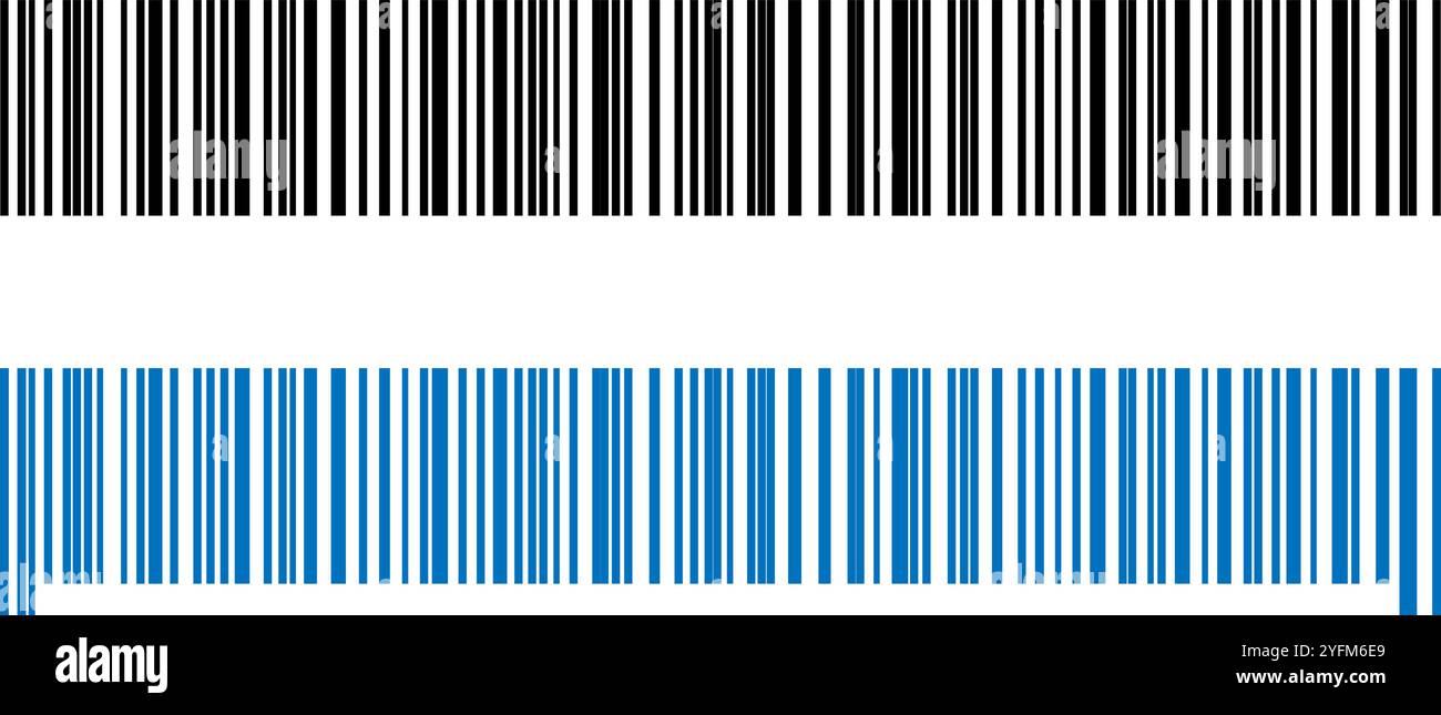 Gefälschter Barcode für die Design-Kollektion. Strichcode-Etiketten Code-Streifen-Aufkleber. Stock Vektor