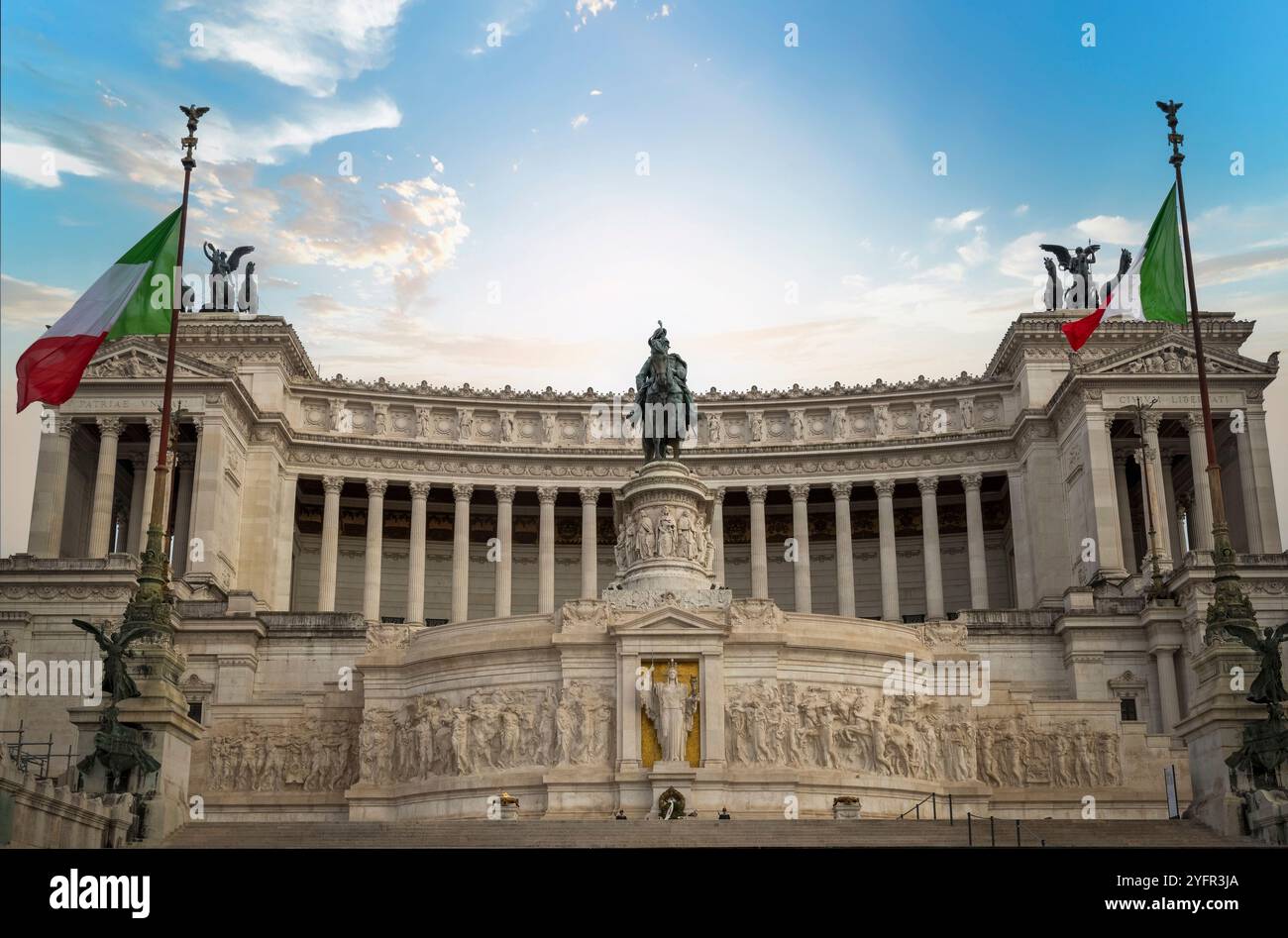Denkmal für Victor Emmanuel II. In der italienischen Hauptstadt Rom Stockfoto