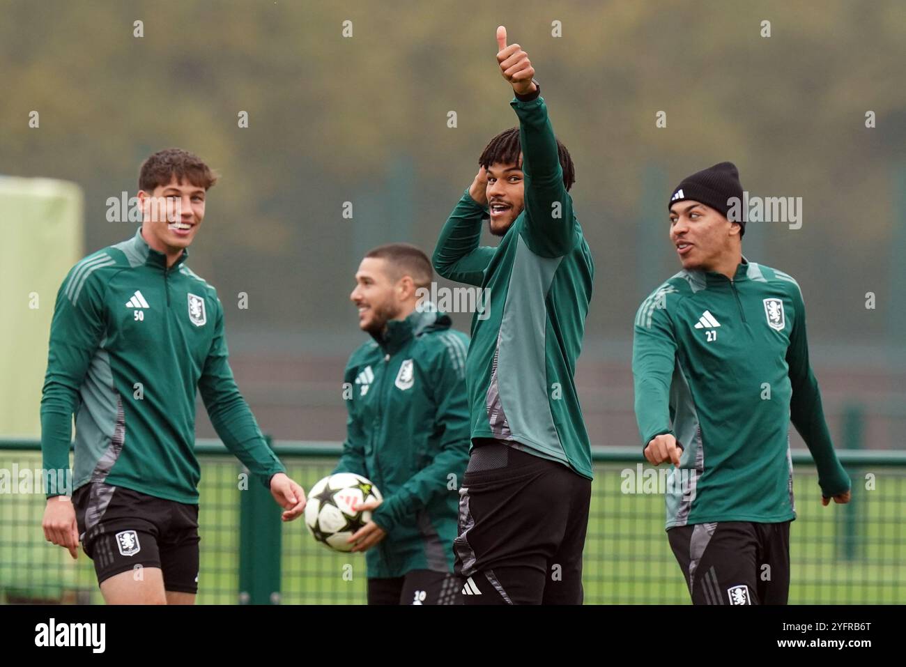 Aston Villa's Tyrone Mings während eines Trainings im Bodymoor Heath Training Centre, Tamworth. Bilddatum: Dienstag, 5. November 2024. Stockfoto