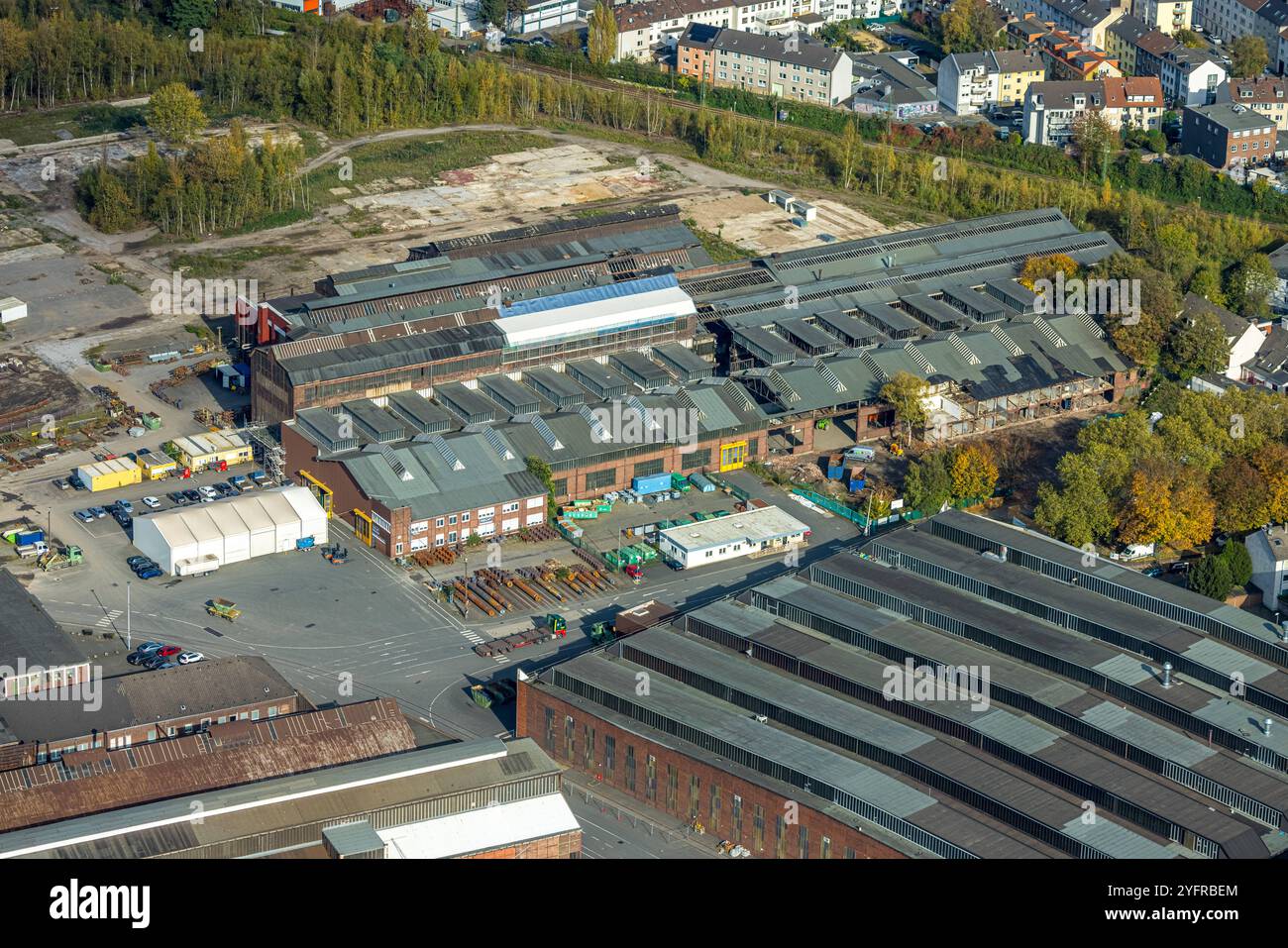 Luftbild, Bochumer Verein, ehemaliges Krupp Stahlwerk Gelände, Kruppwerke, Bochum, Ruhrgebiet, Nordrhein-Westfalen, Deutschland ACHTUNGxMINDESTHONORARx60xEURO *** Luftansicht, Bochumer Verein, ehemaliger Krupp Stahlwerksstandort, Kruppwerke, Bochum, Ruhrgebiet, Nordrhein-Westfalen, Deutschland ATTENTIONxMINDESTHONORARx60xEURO Stockfoto