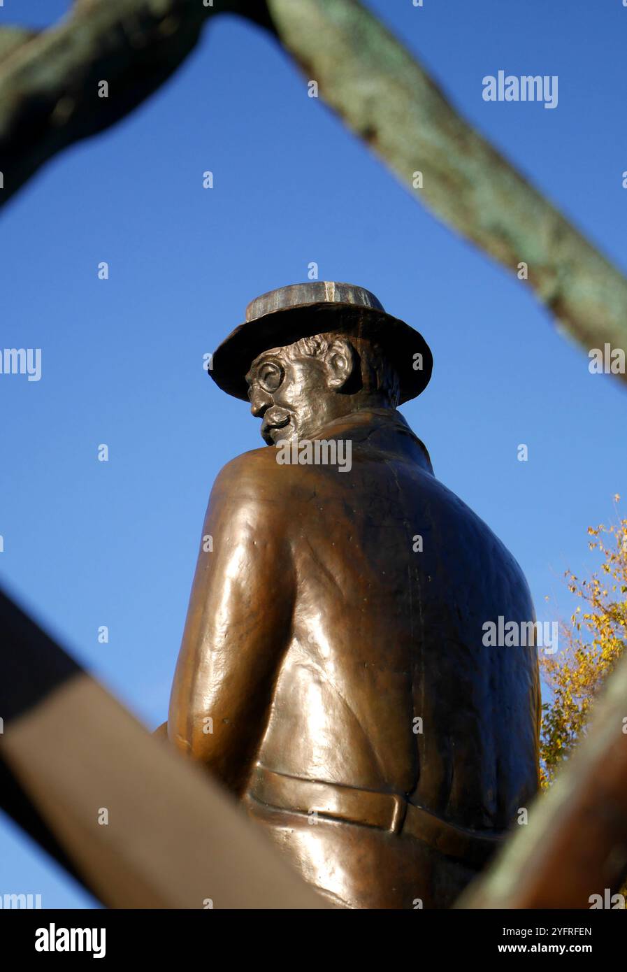 Statue von Nagy Imre, reformbefürwortender Premierminister Ungarns im Jahr 1956, von dem Bildhauer Varga Tamas, Jaszai Mari ter, Budapest, Ungarn Stockfoto