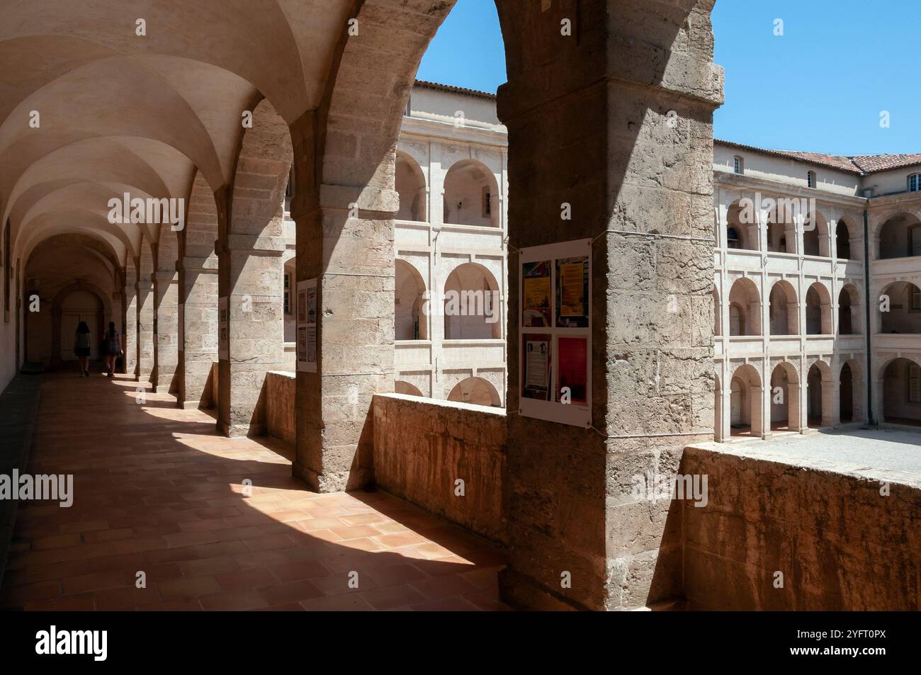 Architektur von La Vieille Charité in Marseille im Viertel Le Panier Stockfoto