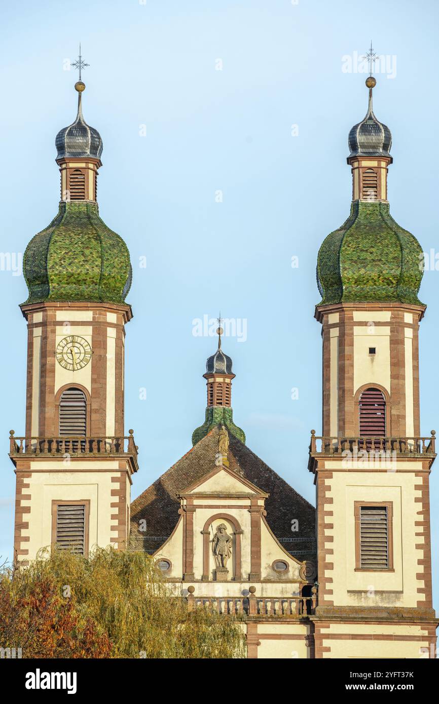 Abteikirche St. Maurice in Ebersmunster im Elsass. Frankreich Stockfoto